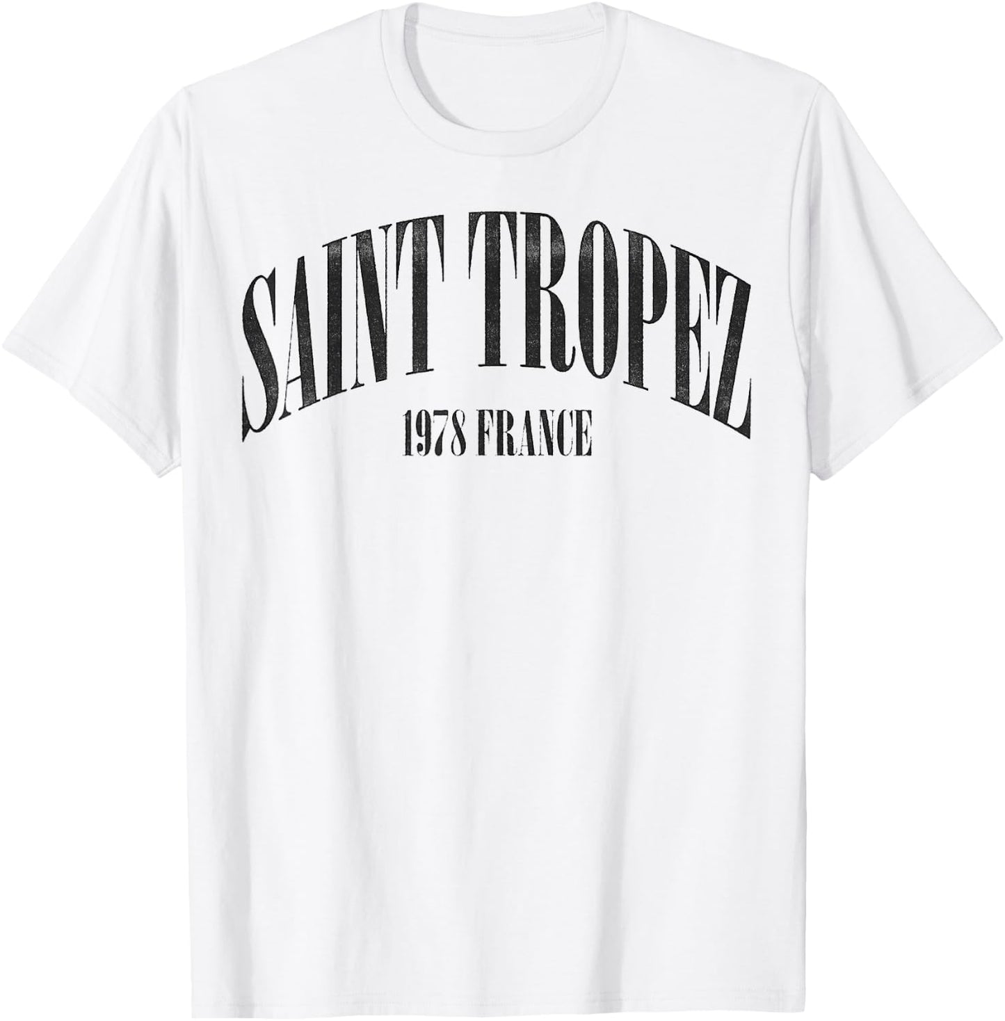 Saint Tropez France 1978 Vintage Retro Travel T-Shirt - T-Shirt | White