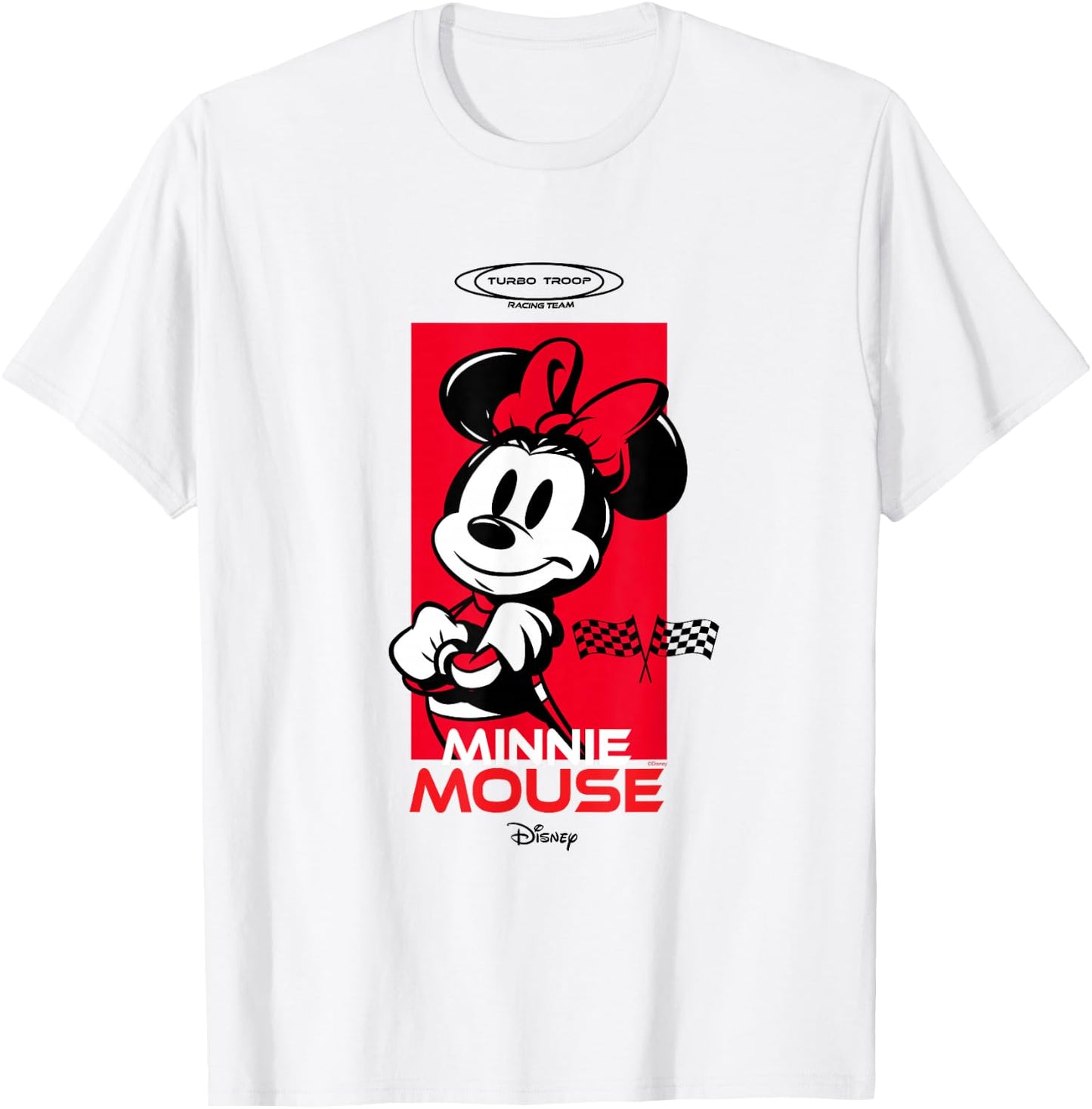 Disney Mickey and Friends Minnie Mouse Checkered Style T-Shirt - T-Shirt | White