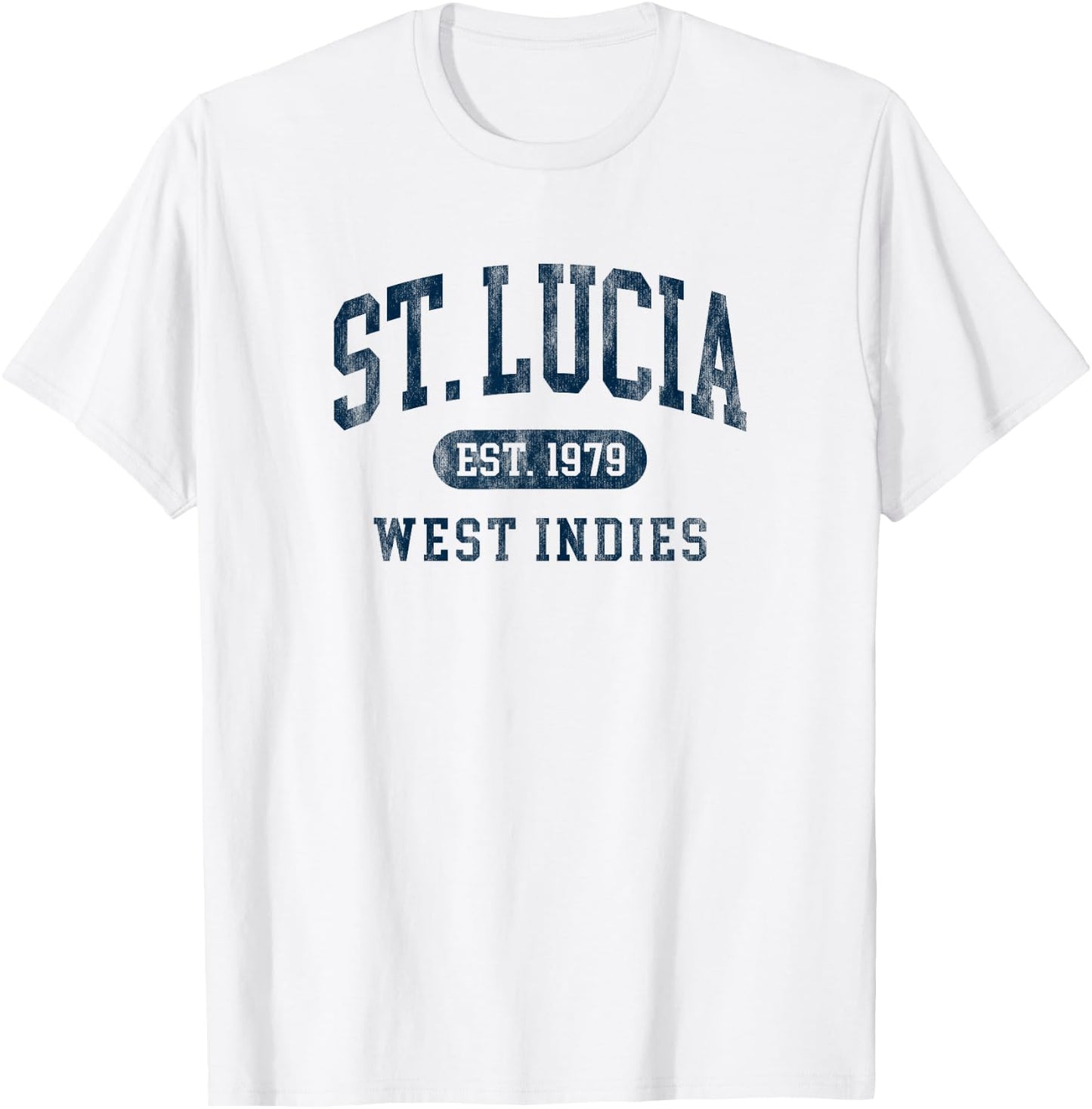 Vintage St Lucia Est 1979 Retro Kids Souvenir T-Shirt - T-Shirt | White