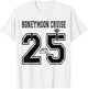 2025 Just Married Honeymoon Cruise Newlyweds Wife Husband T-Shirt - T-Shirt | White
