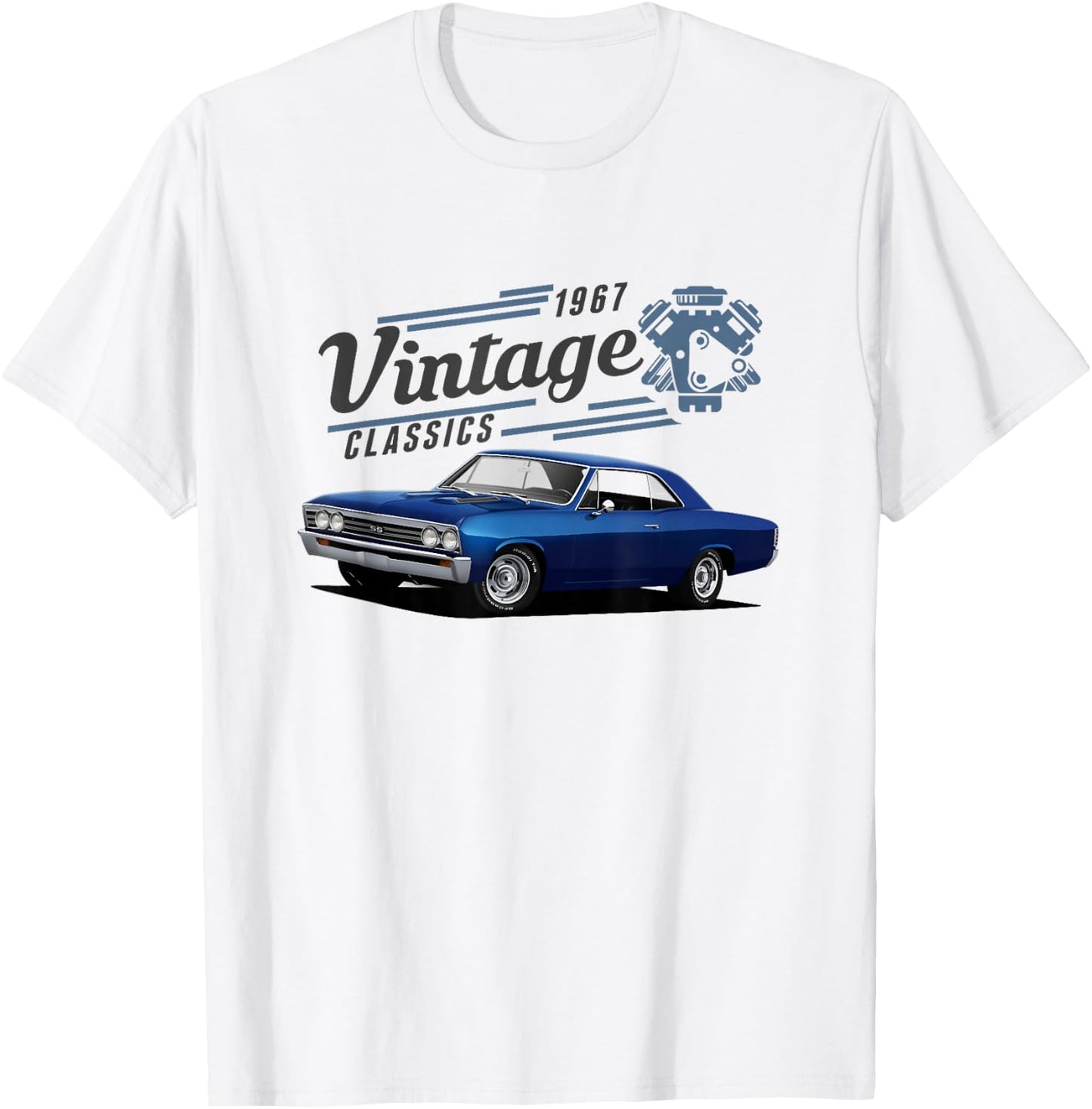 1967 67 Chevelle SS Trending Chevys Vintage Muscle Car T-Shirt - T-Shirt | White