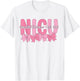 Coquette NICU Nurse Pink Bow Neonatal Intensive Care Unit T-Shirt - T-Shirt | White