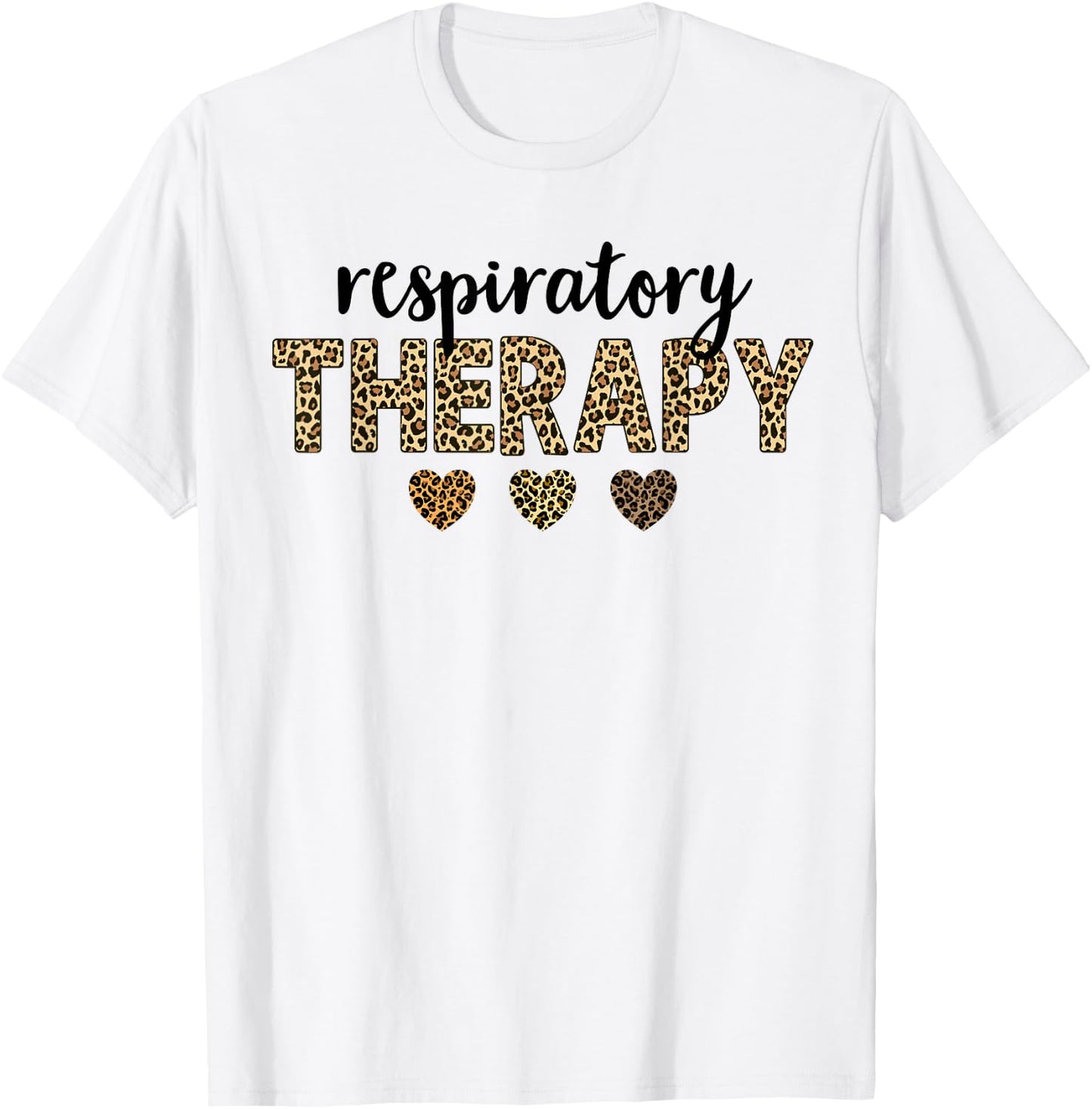 respiratory Therapy Leopard Women respiratory Therapy Squad T-Shirt - T-Shirt | White