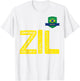 Brazil Human Flag Letter Z and Letter I and L Brazil T-Shirt - T-Shirt | White