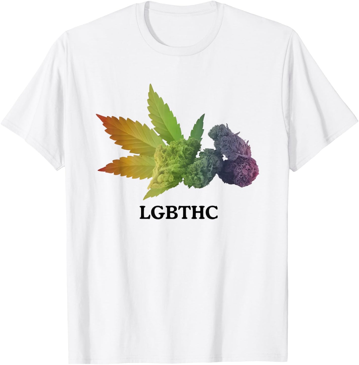 LGBTTHC Weed Leaf Pride Funny LGBTQ T-Shirt - T-Shirt | White