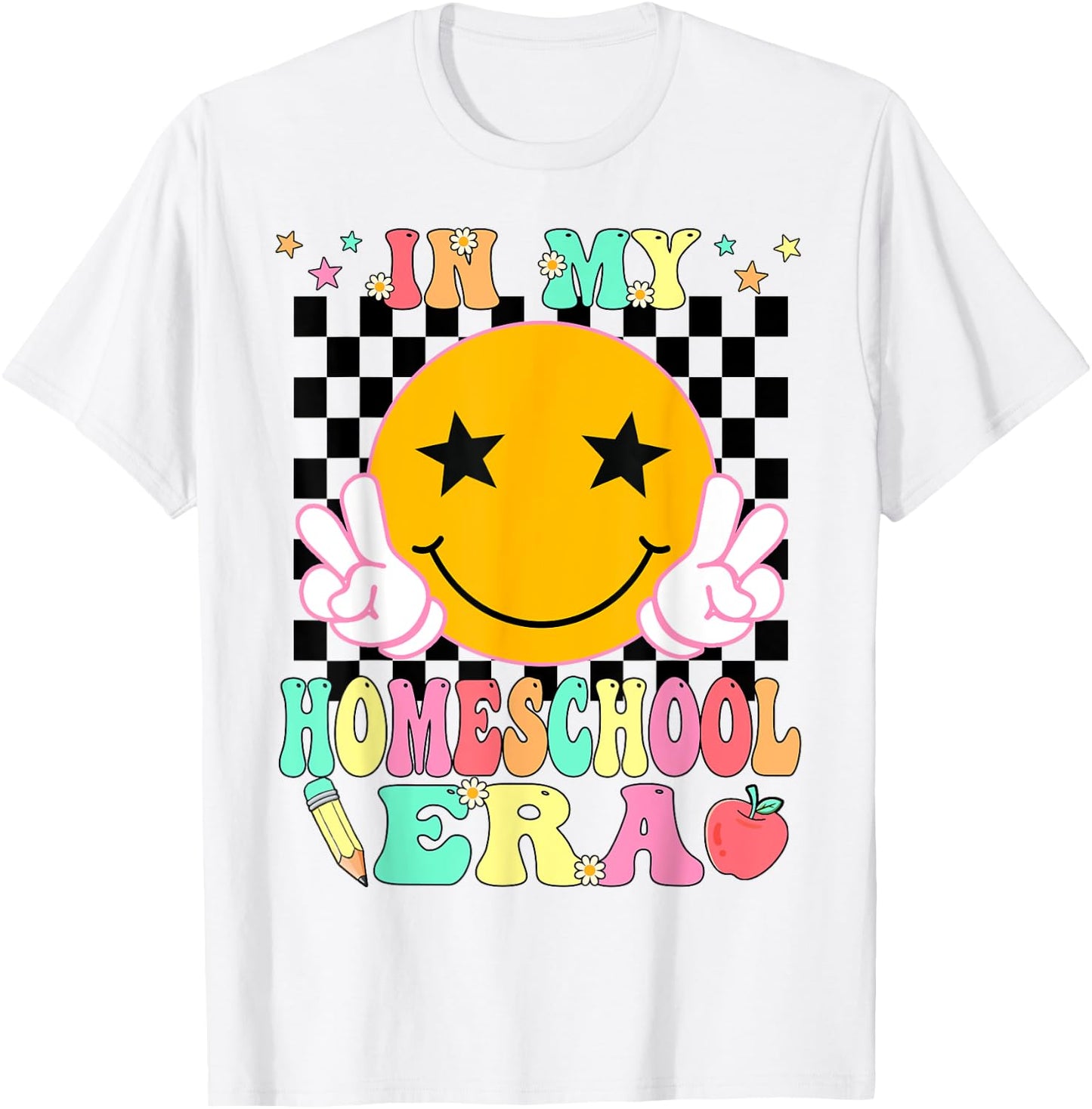 In My Homeschool Era Teacher Back to School Student Kids T-Shirt - T-Shirt | White