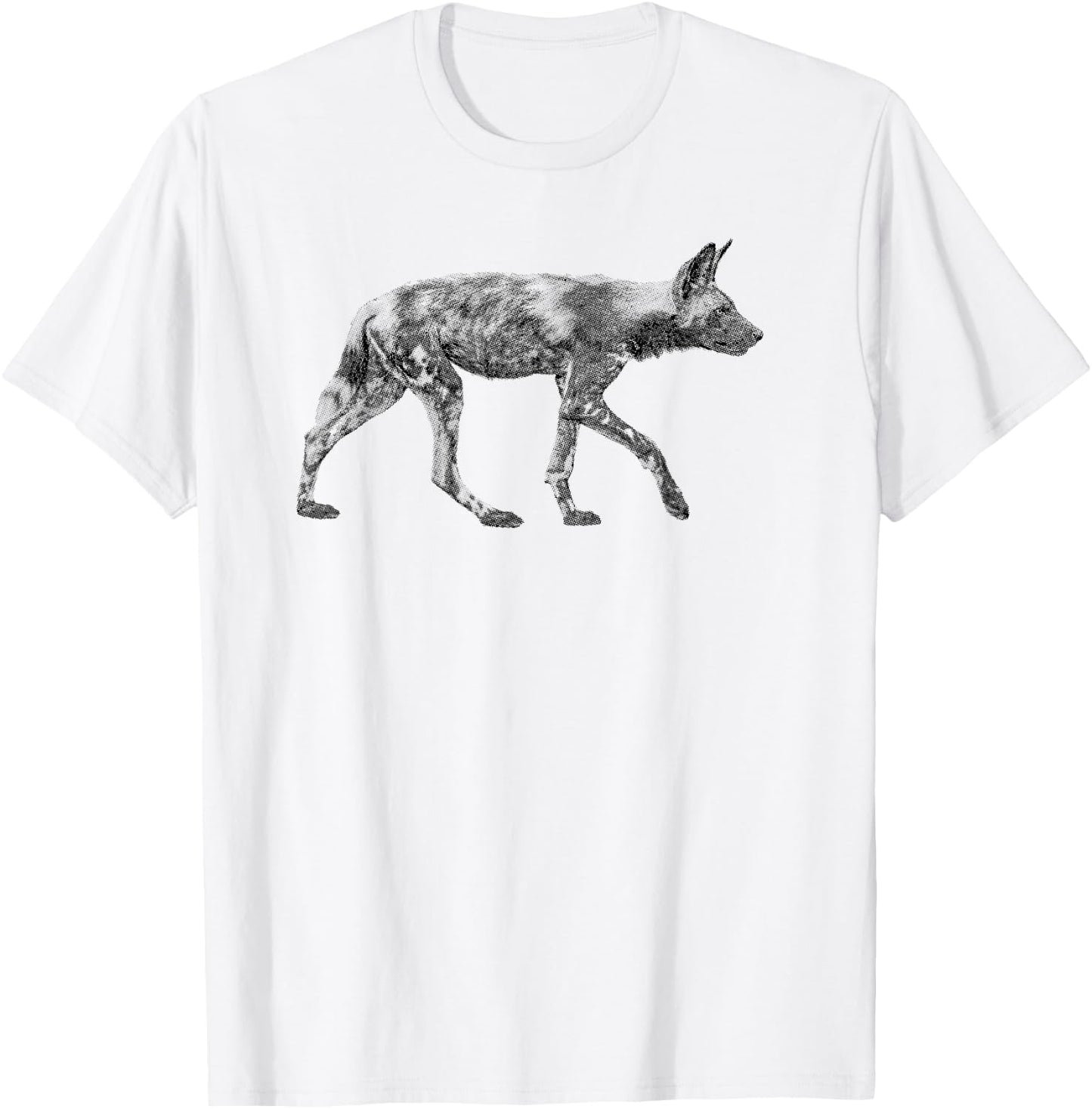 African Wild Dog Ready to Hunt T-Shirt - T-Shirt | White