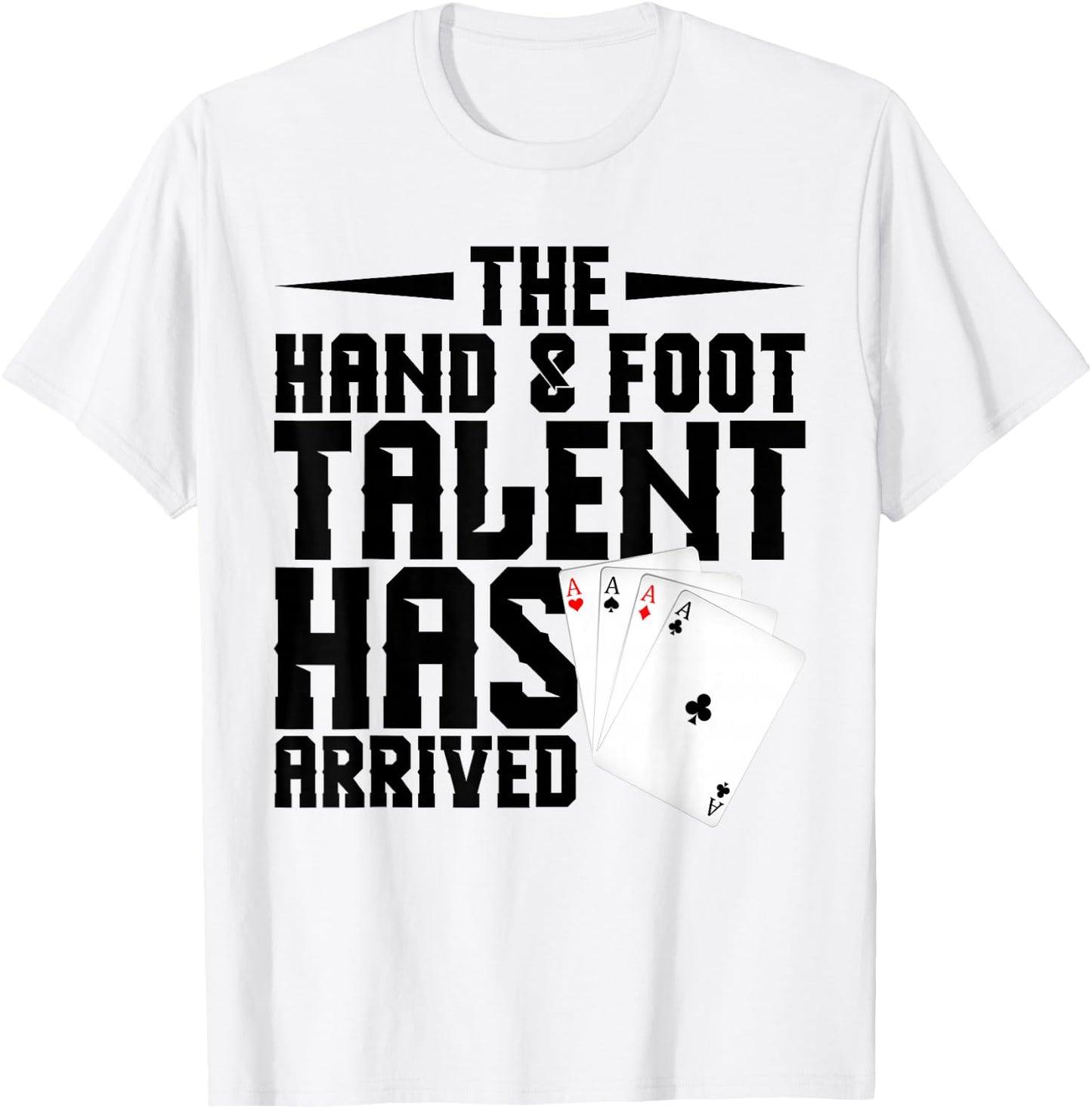 Hand and Foot Score Partner Card Game Set Player Hand Foot T-Shirt - T-Shirt | White