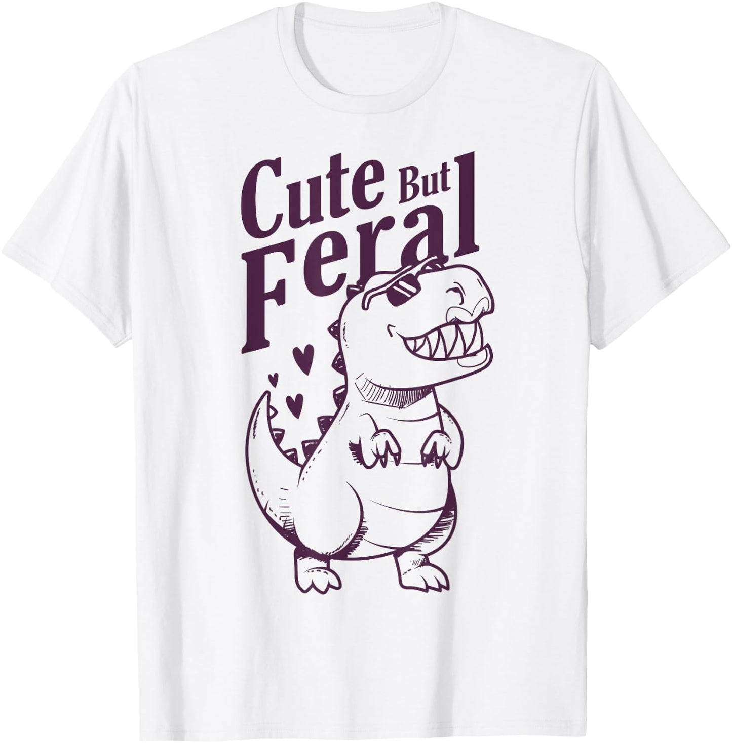 Cute But Feral Girls Kids Toddler T-Shirt - T-Shirt | White