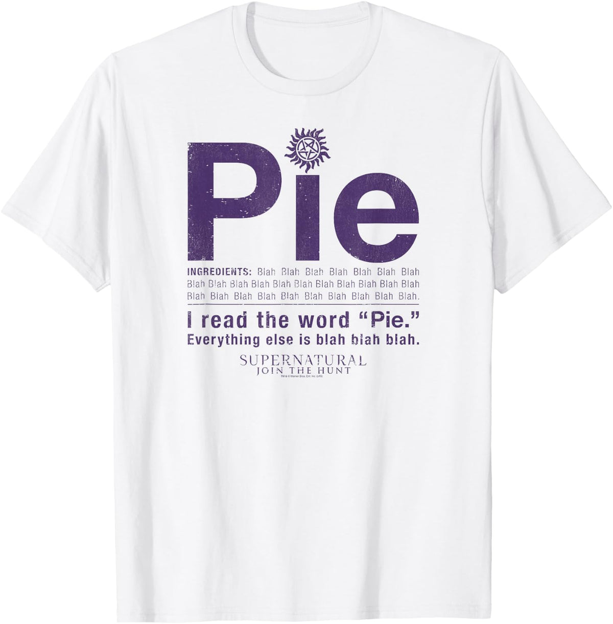 Supernatural Pie T-Shirt - T-Shirt | White