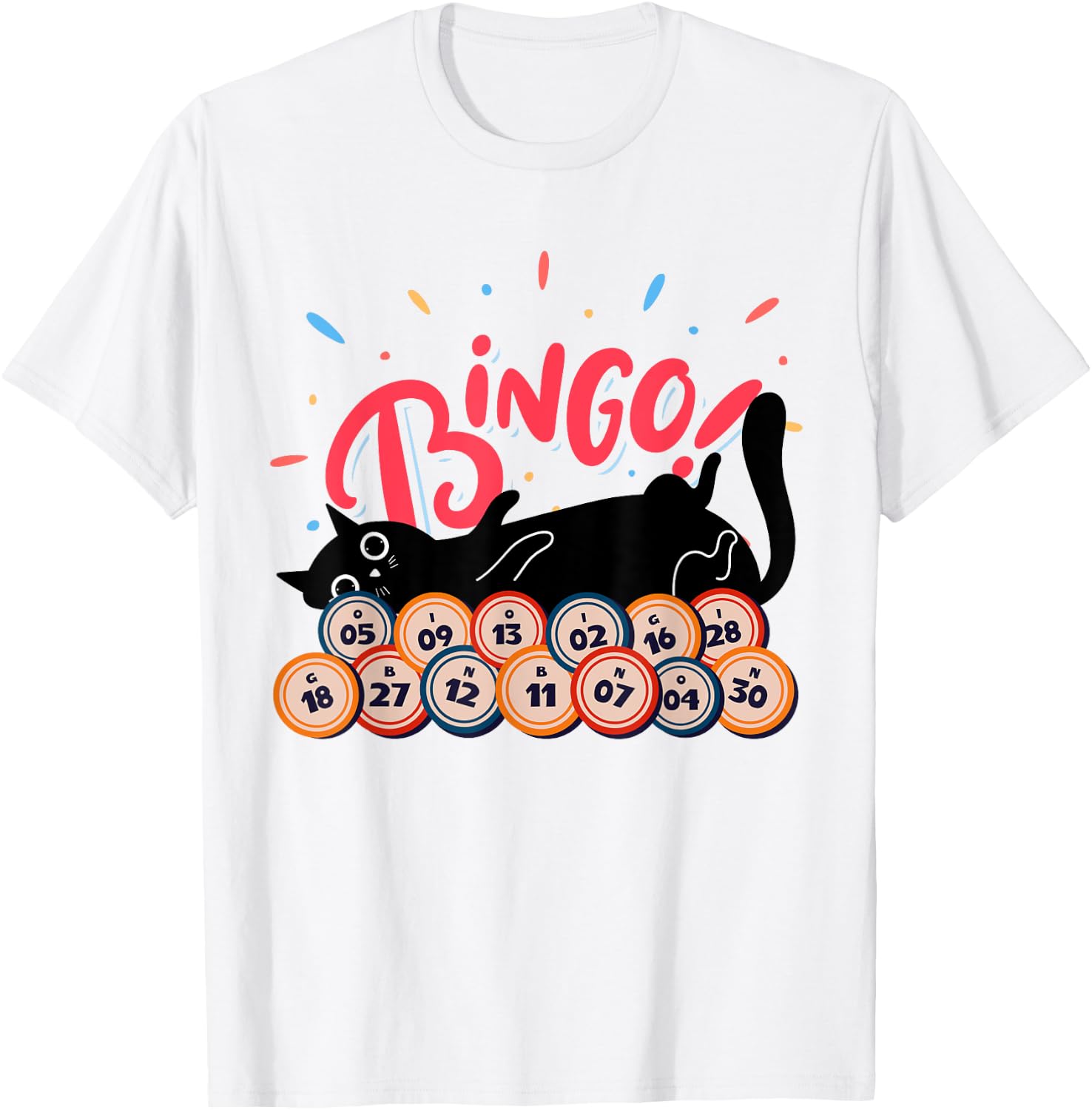 Bingo Balls and Cats - Bingo Player Gambling - Bingo T-Shirt - T-Shirt | White