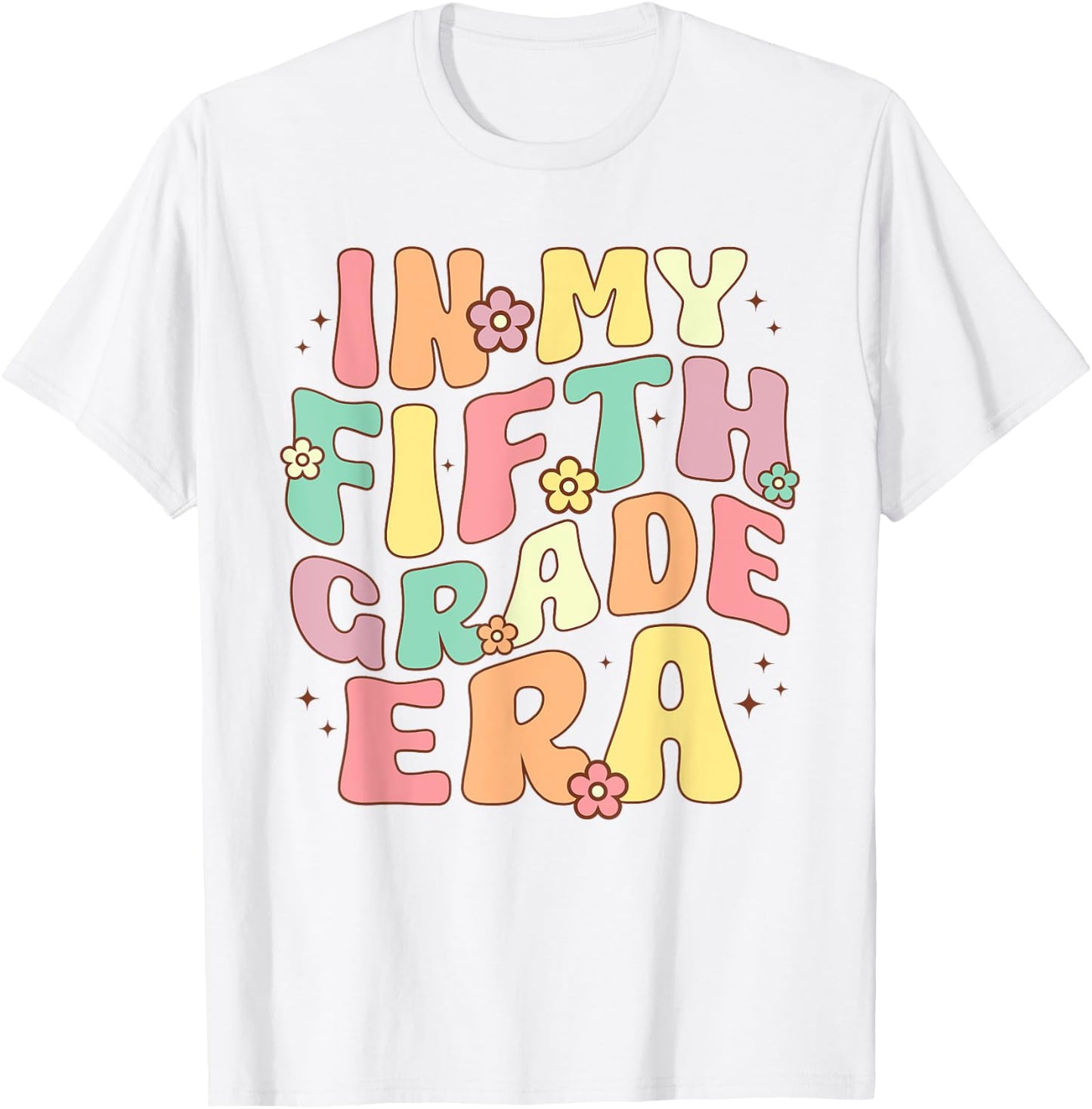 In My Fifth Grade Era 5th Grade Groovy Back to School T-Shirt - T-Shirt | White
