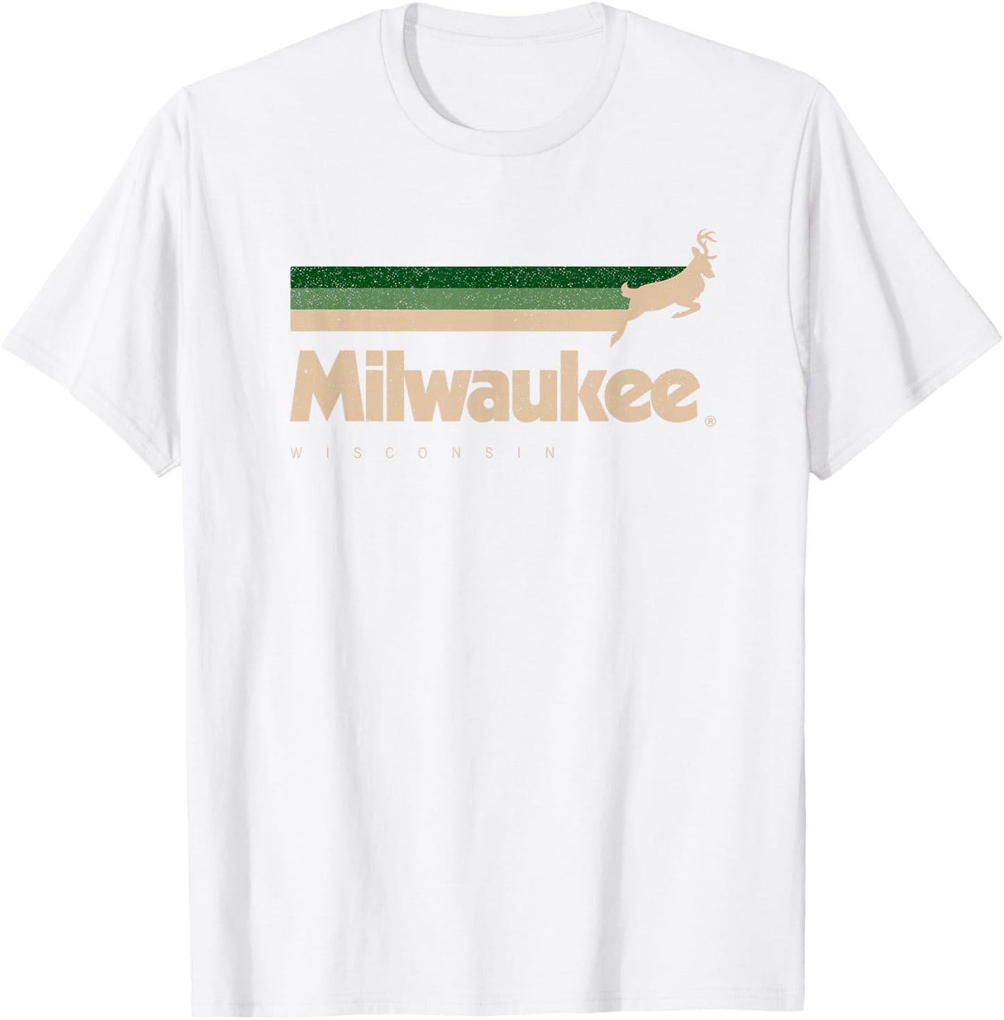 Green Milwaukee Basketball B-Ball City Wisconsin Milwaukee T-Shirt - T-Shirt | White