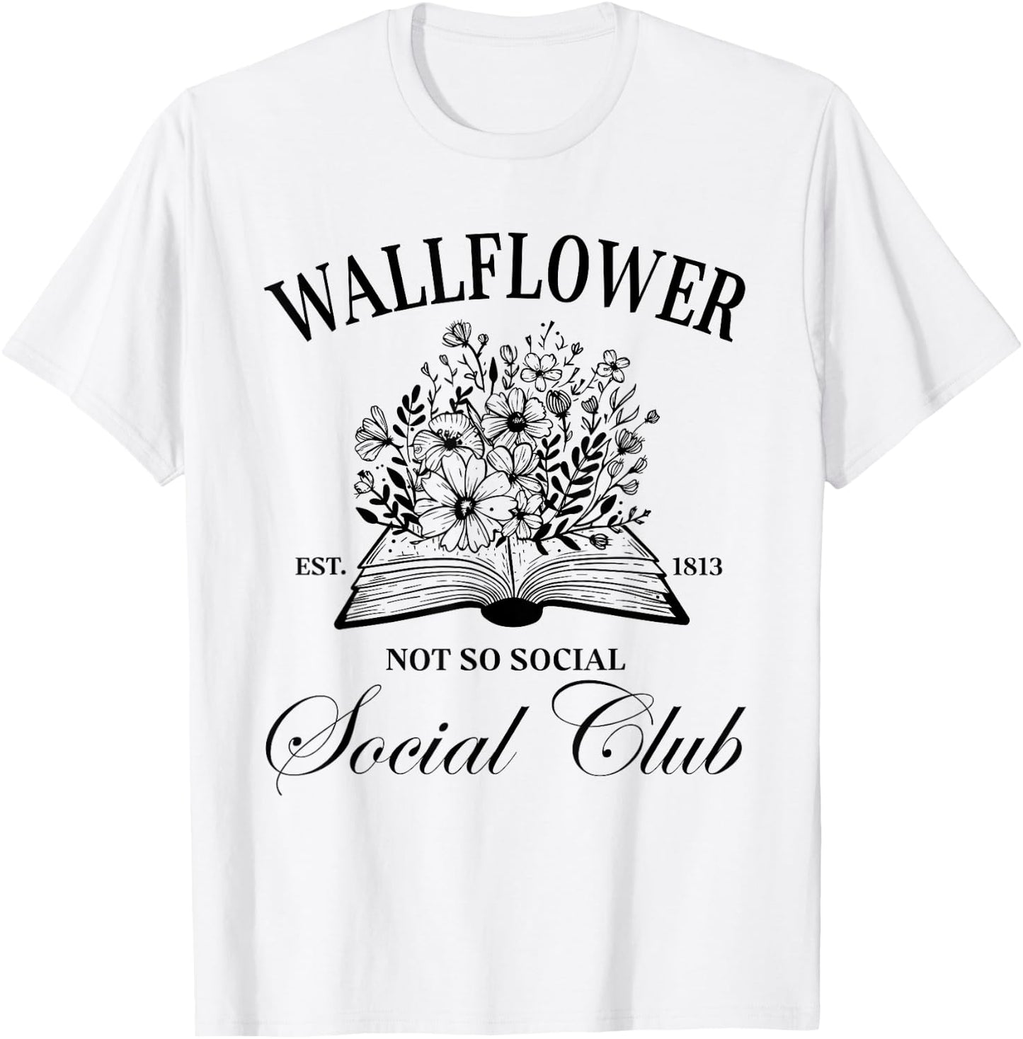 Wallflower Social Club, Wildflower Social Club, Book Lover T-Shirt - T-Shirt | White