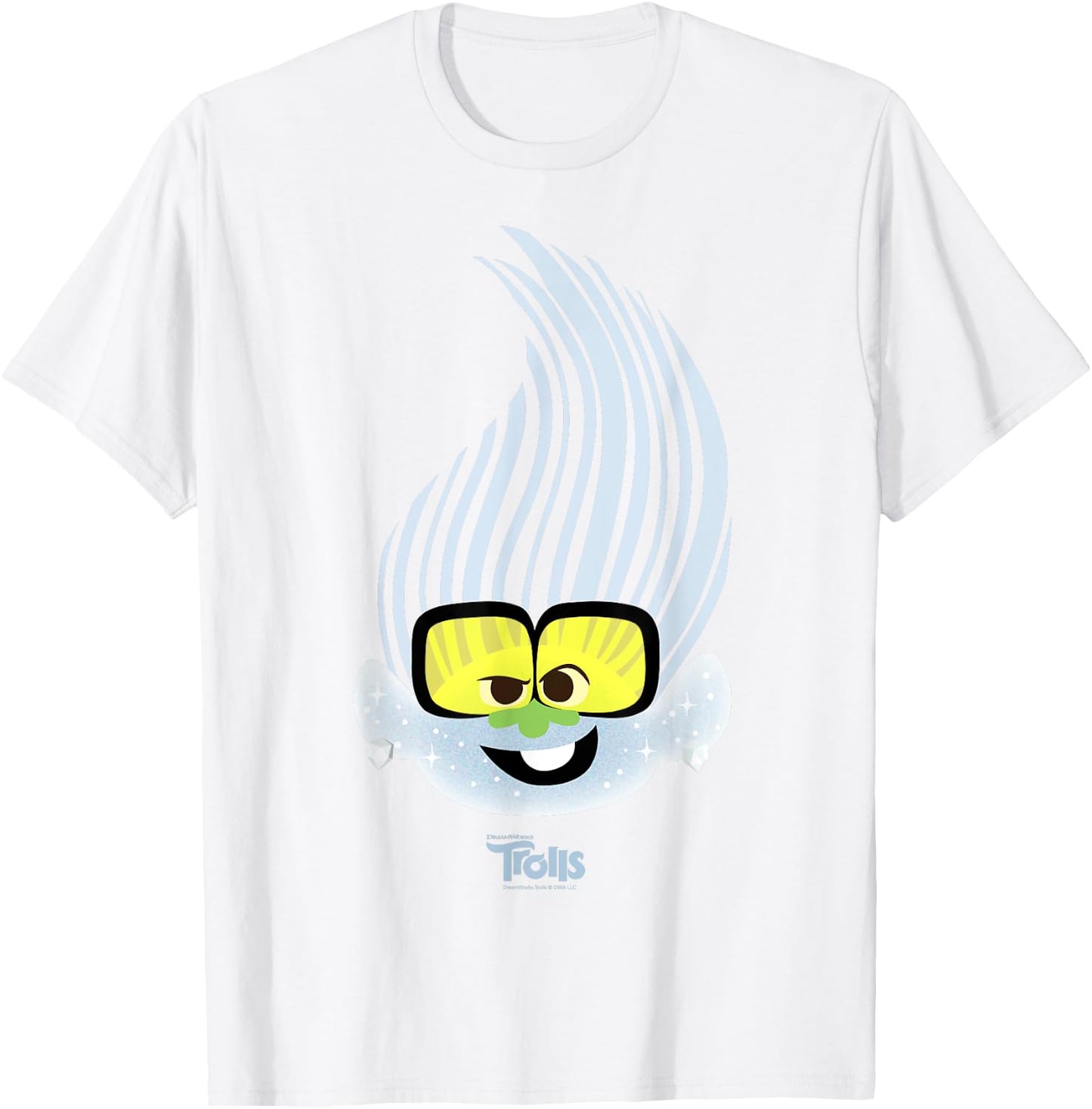 DreamWorks Trolls Tiny Diamond Big Face T-Shirt - T-Shirt | White