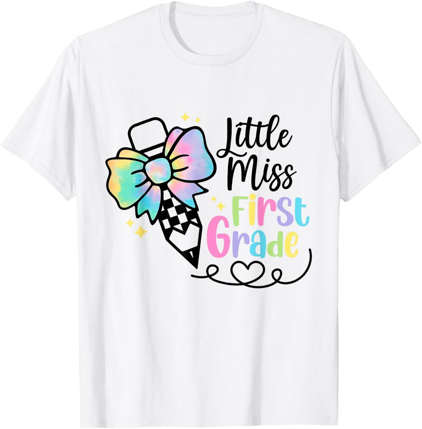 Cute First Grade Girls Back to School First Day of 1st Grade T-Shirt - T-Shirt | White