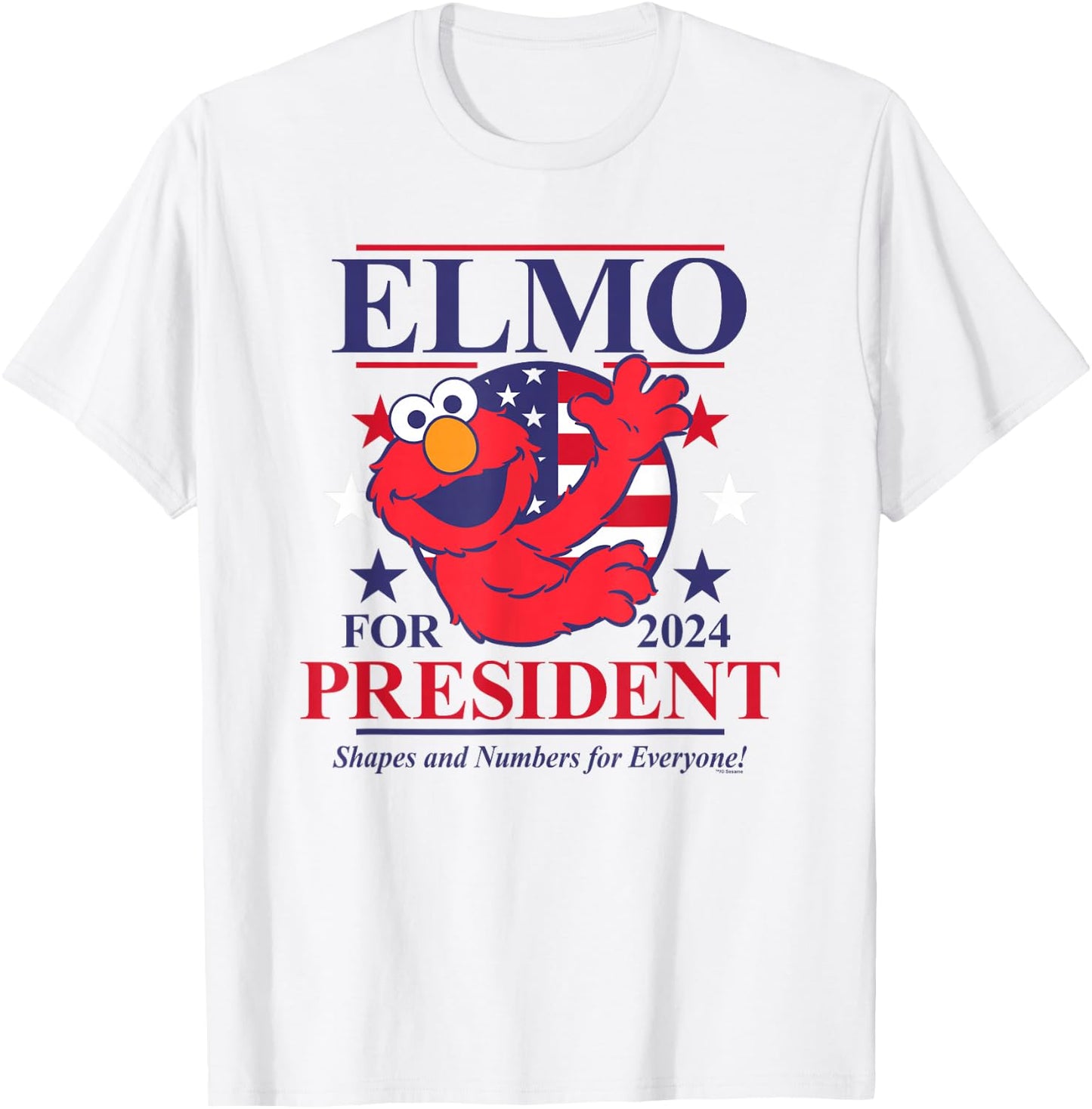 Sesame Street Elmo for President 2024 T-Shirt - T-Shirt | White