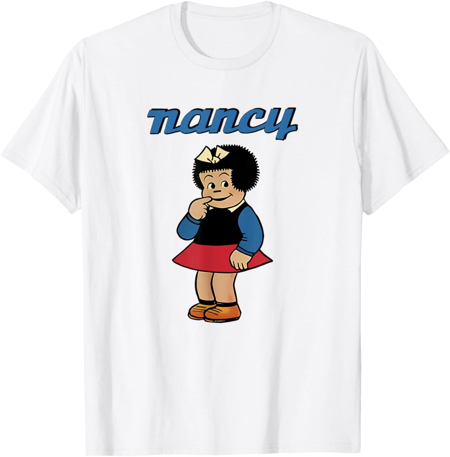 Nancy Comic Character Stands in Shy Pose Cute Trendy T-Shirt - T-Shirt | White