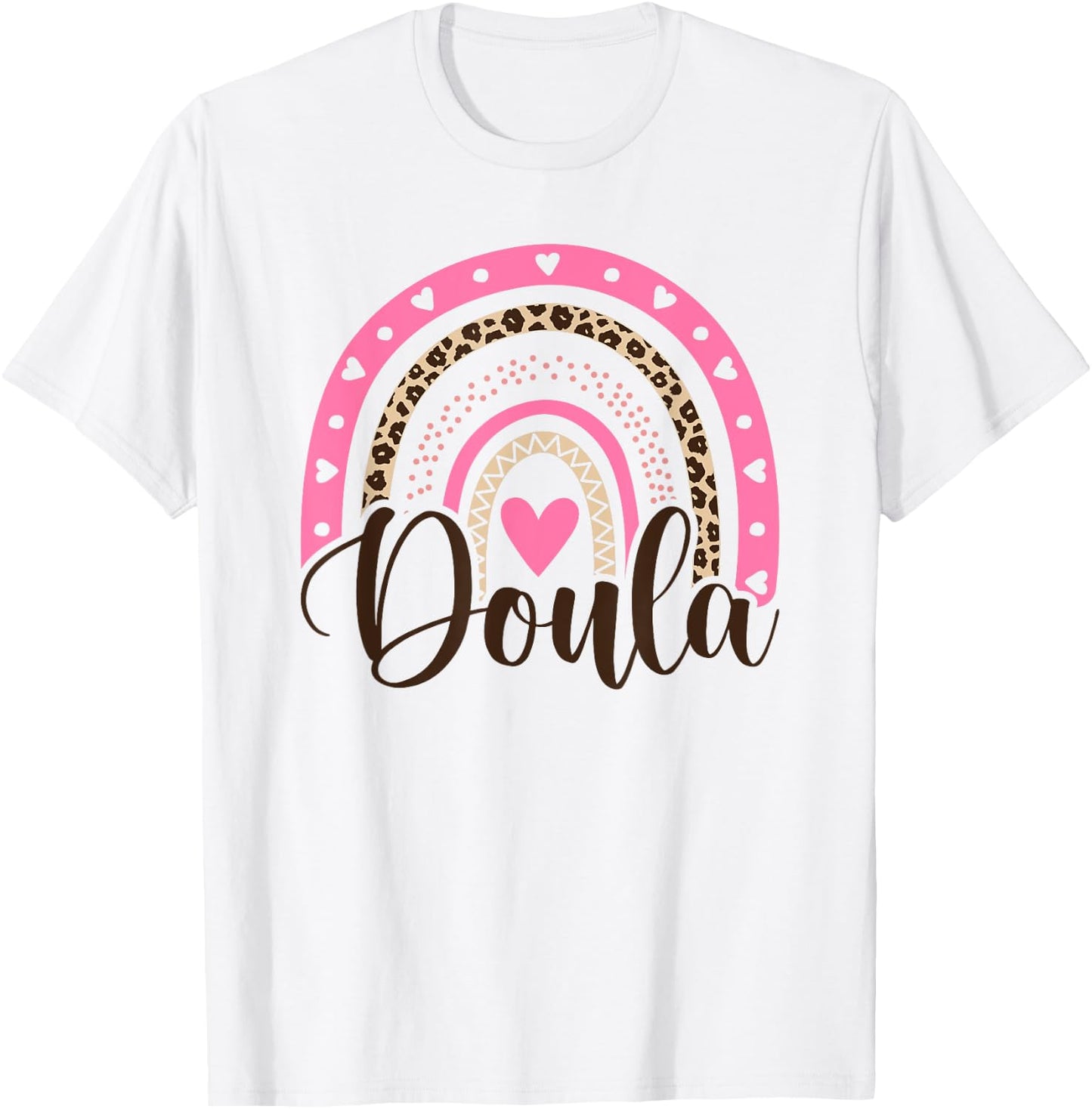 Doula Training Supplies & Midwifery Nurse C.o. Doula Bohemian Rainbow, Doula T-Shirt - T-Shirt | White