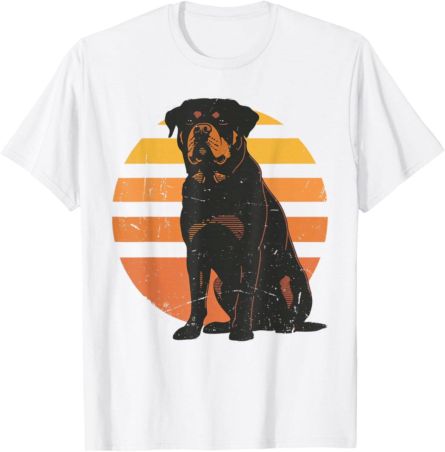 Retro Rottweiler Dog Lovers Gift Vintage Rottie Men Women T-Shirt - T-Shirt | White