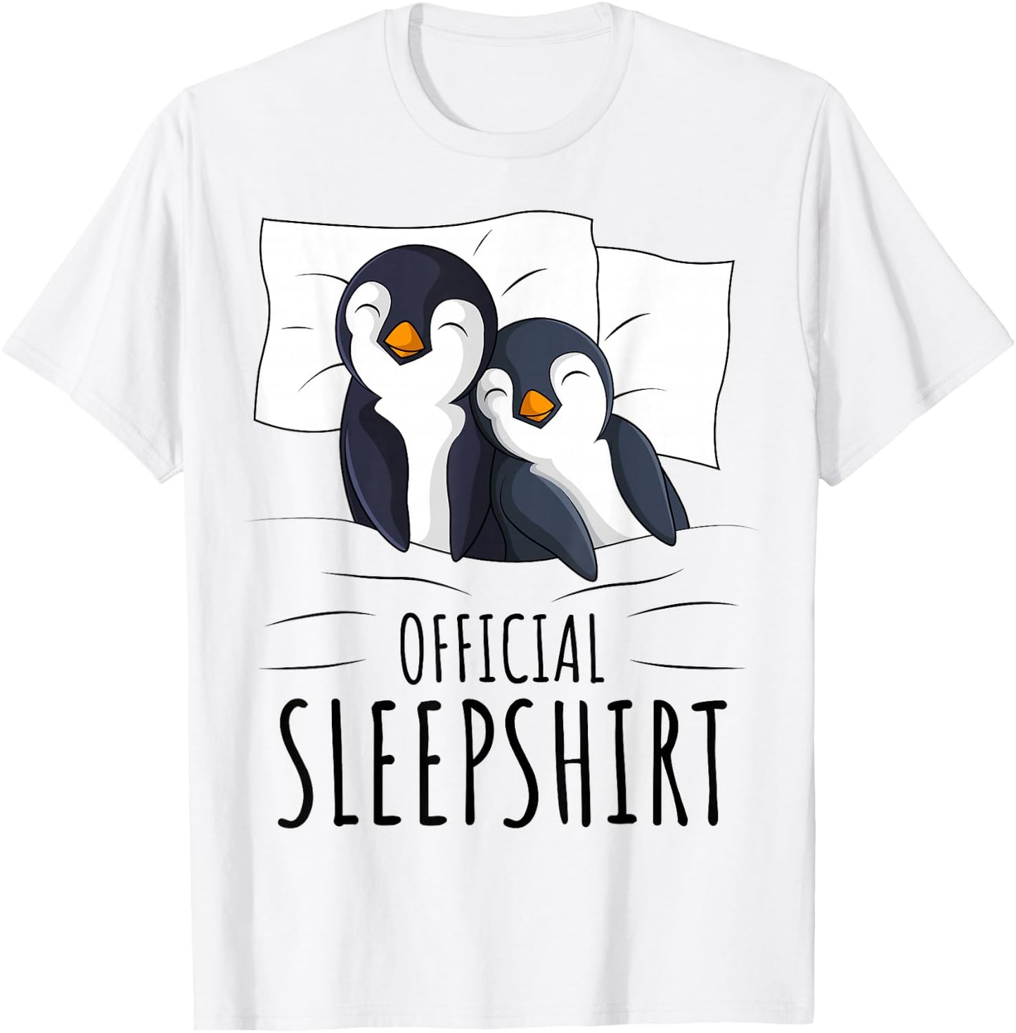 Sleeping Penguin Lover Napping Official Sleepshirt T-Shirt - T-Shirt | White