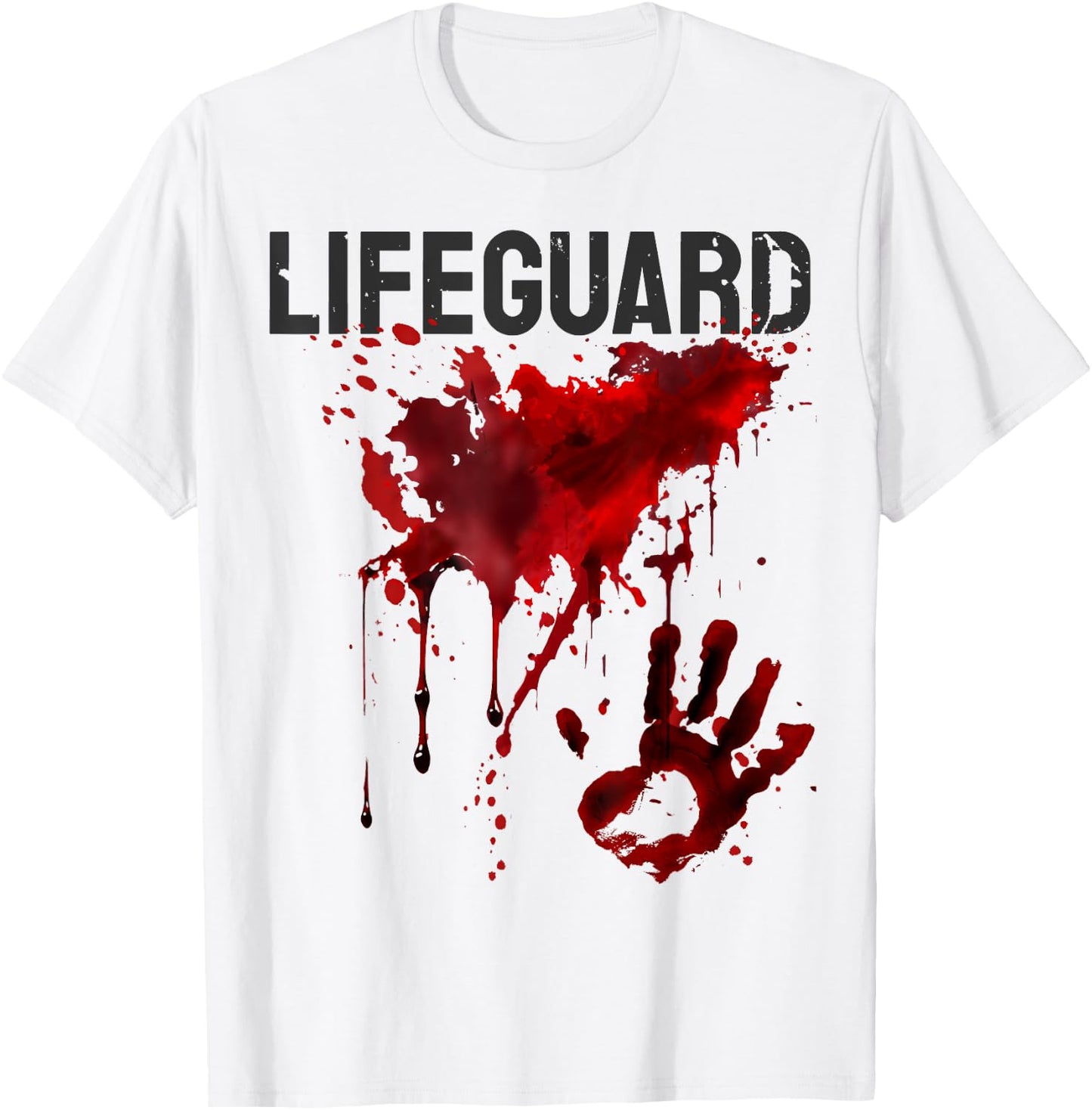 Lifeguard Shirt Blood Splatter Nurse Halloween T-Shirt - T-Shirt | White