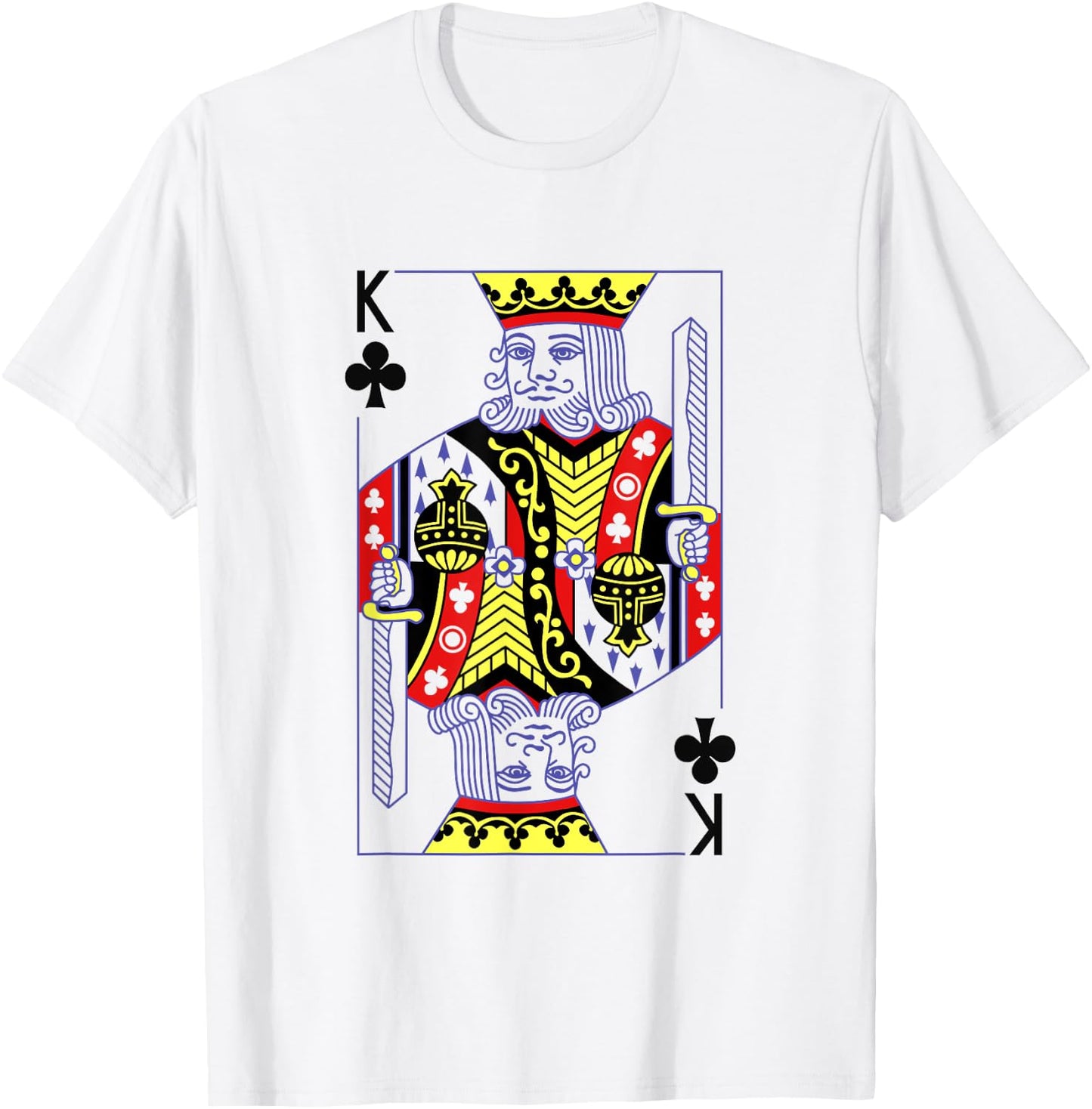 King Of Clubs Royal Flush Costume Halloween Playing Cards T-Shirt - T-Shirt | White
