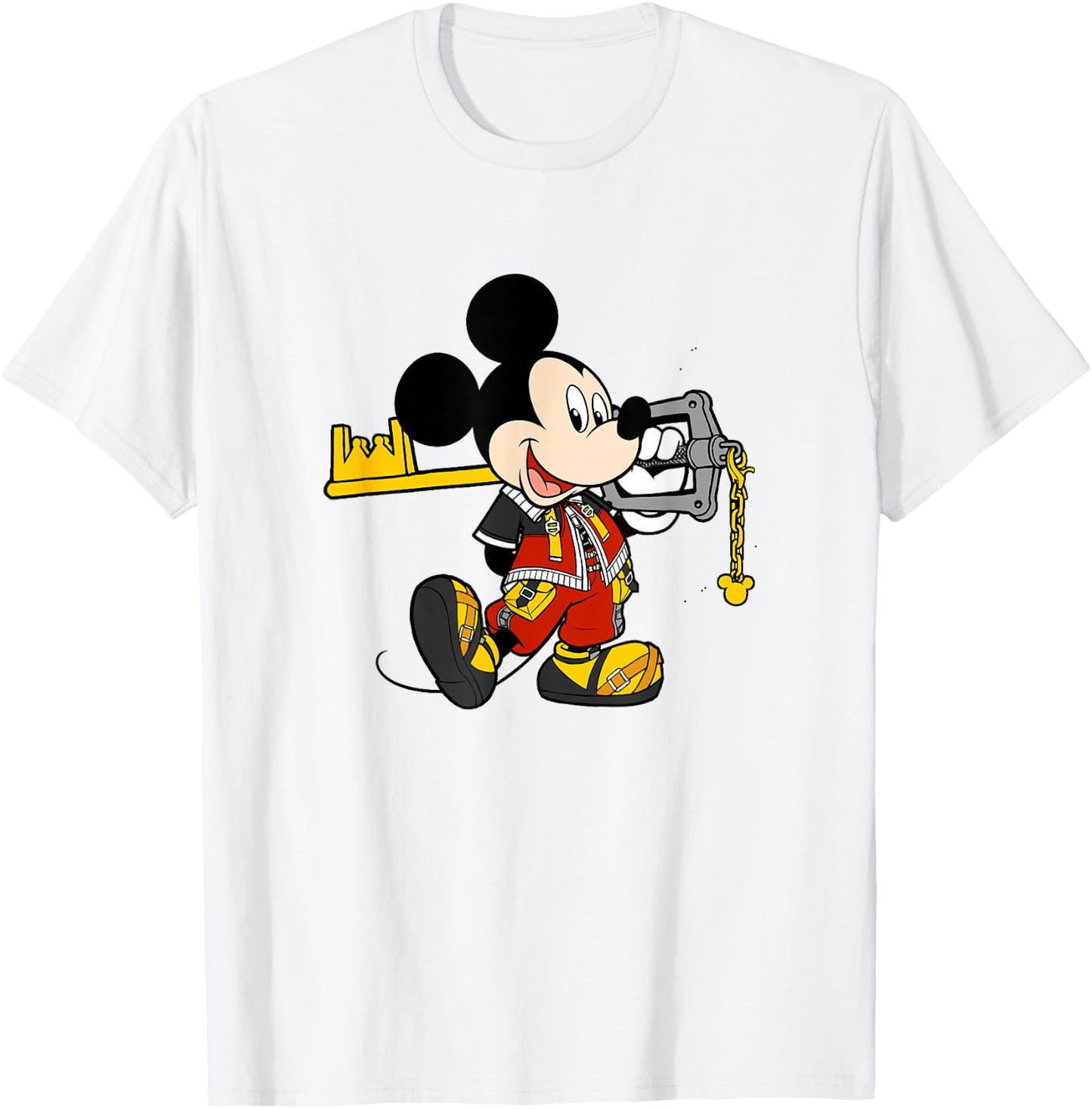 Disney Kingdom Hearts King Mickey Classic Keyblade Outfit T-Shirt - T-Shirt | White