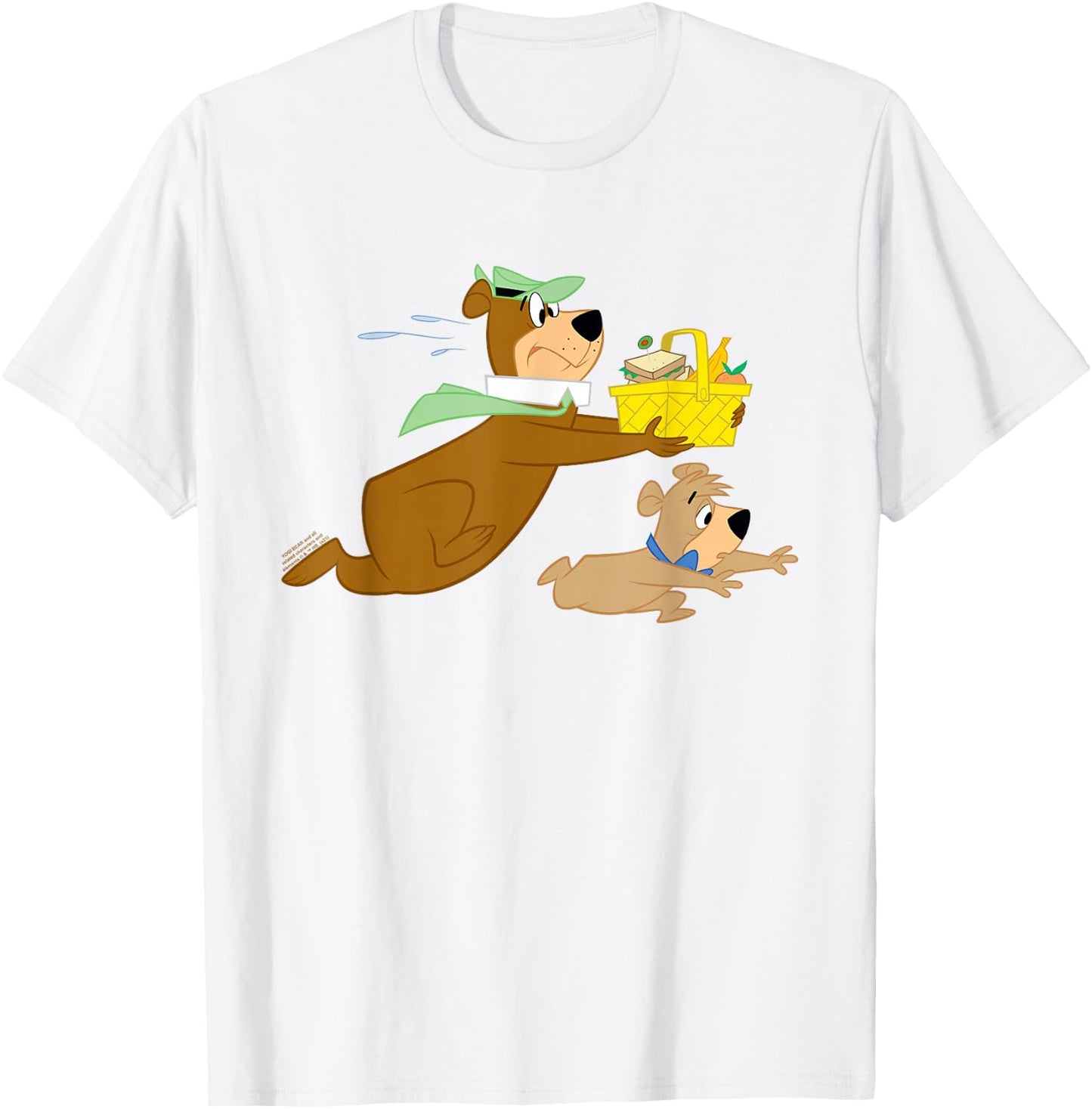 Yogi Bear Yogi and Boo Boo Steal Picnic Basket T-Shirt - T-Shirt | White