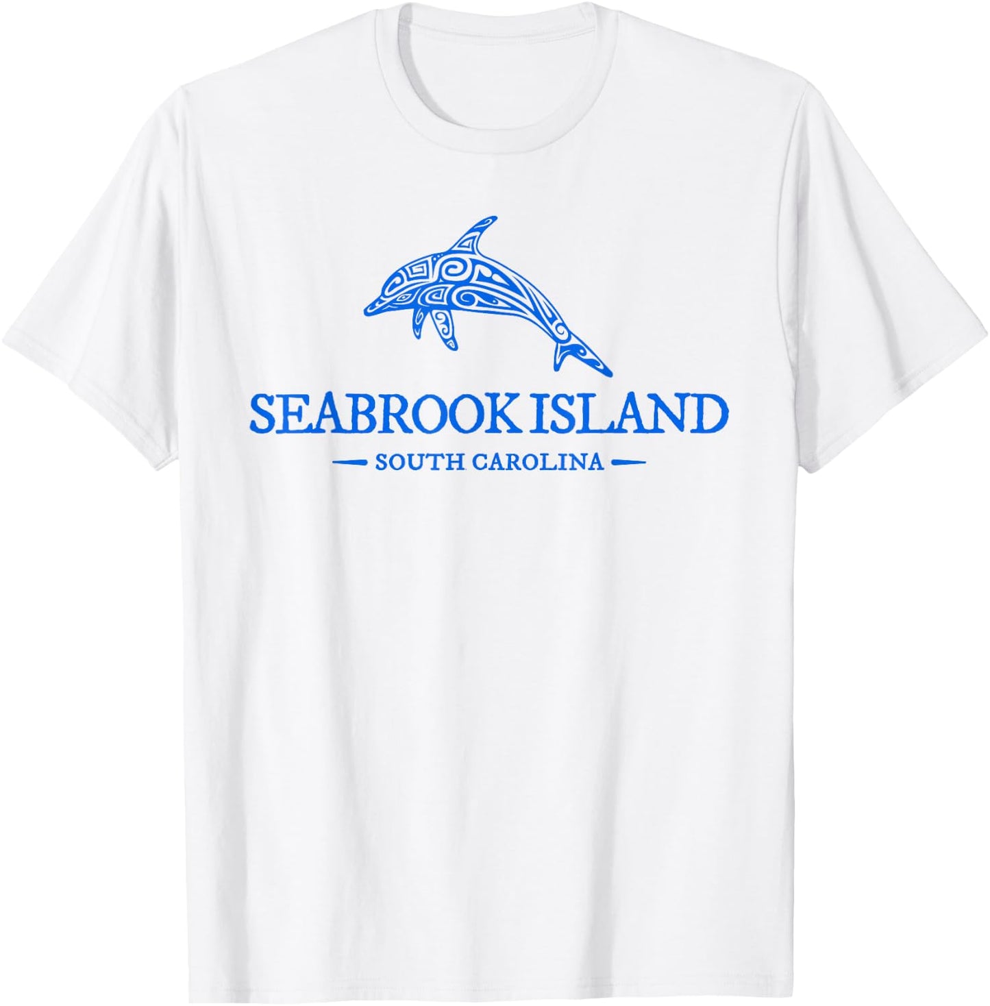 Seabrook Island South Carolina Dolphin Boys Girls T-Shirt - T-Shirt | White