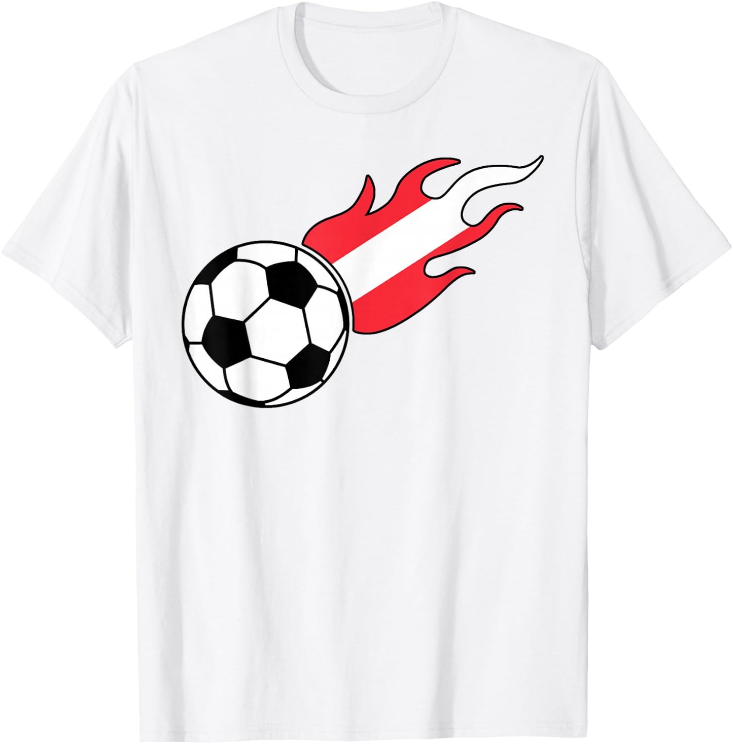 Austrian Flag Austria Soccer Lover T-Shirt - T-Shirt | White