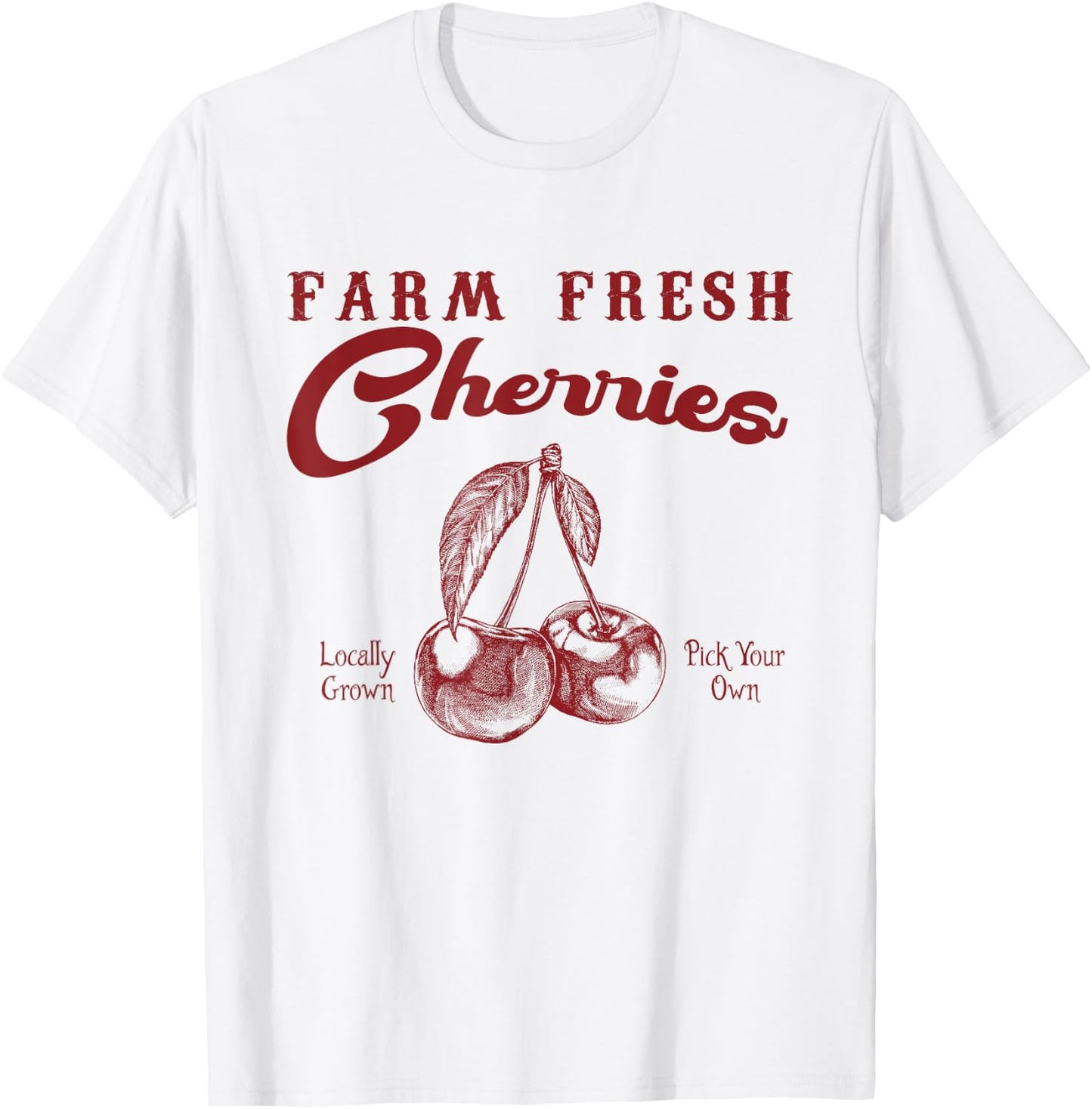 Farm Fresh Cherries T-Shirt - T-Shirt | White