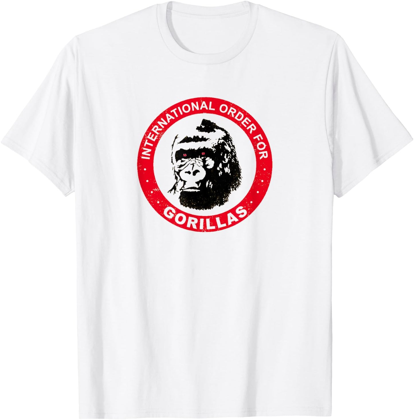 International Order For Gorillas Retro 80s T-Shirt - T-Shirt | White