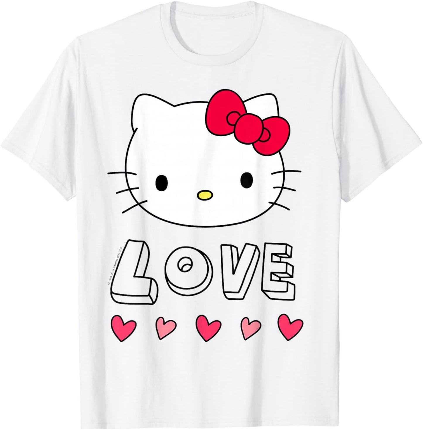 Hello Kitty Love and Hearts Valentine Shirt T-Shirt - T-Shirt | White