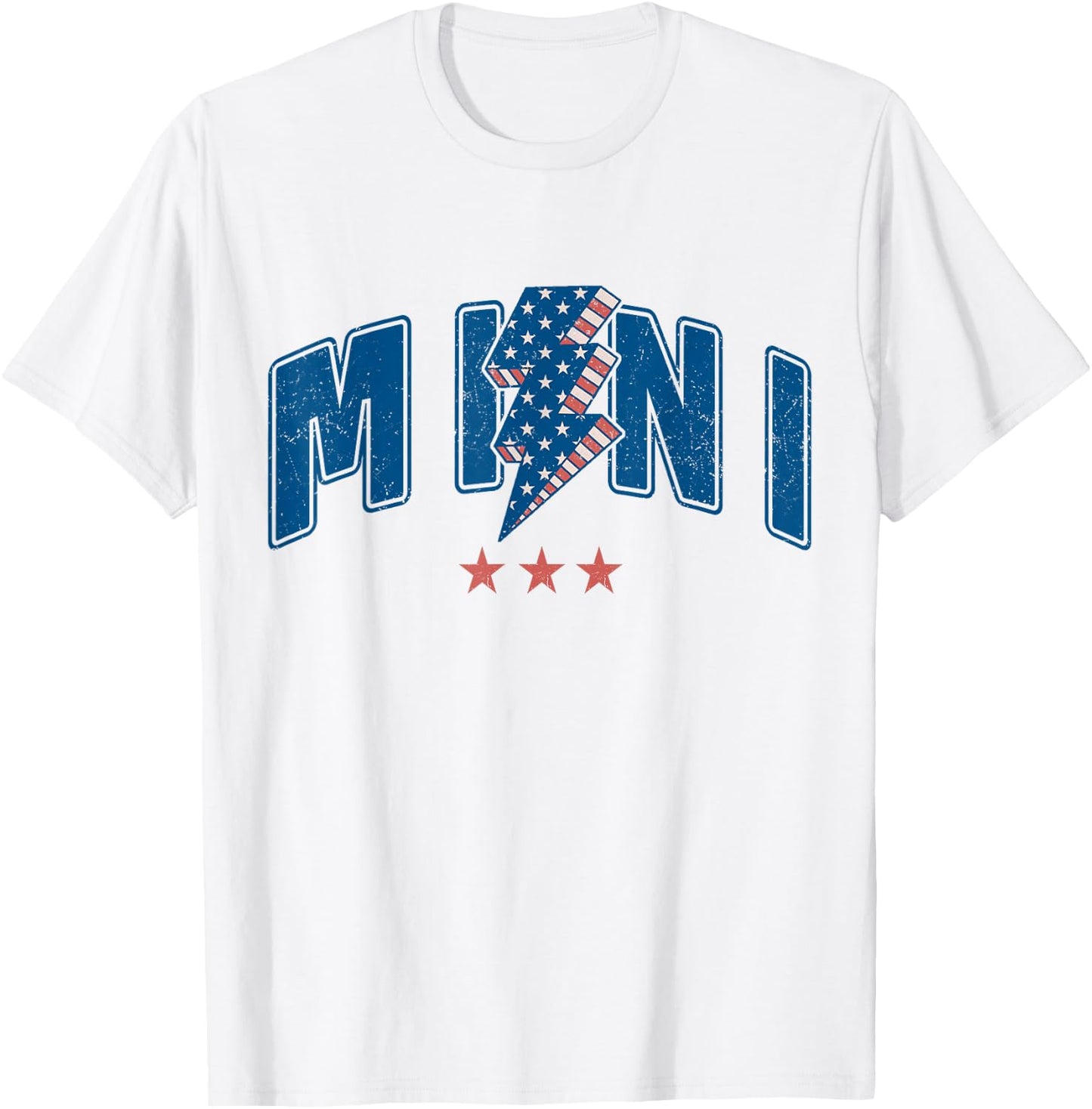 American Mama and Mini Matching 4th of July USA Flag Retro T-Shirt - T-Shirt | White