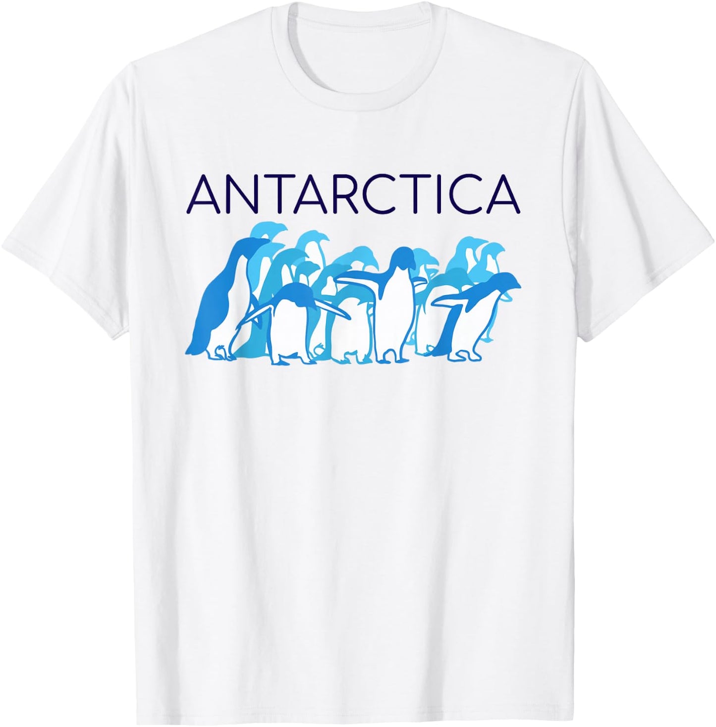 UpTheCreek Antarctica , Men's -Adults, Blue, Short Sleeve, Small T-Shirt - T-Shirt | White