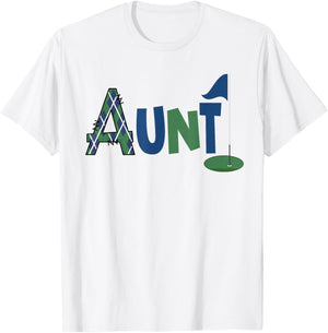 Aunt of The Birthday Boy Hole in One Golf Sport Matching T-Shirt - T-Shirt | White