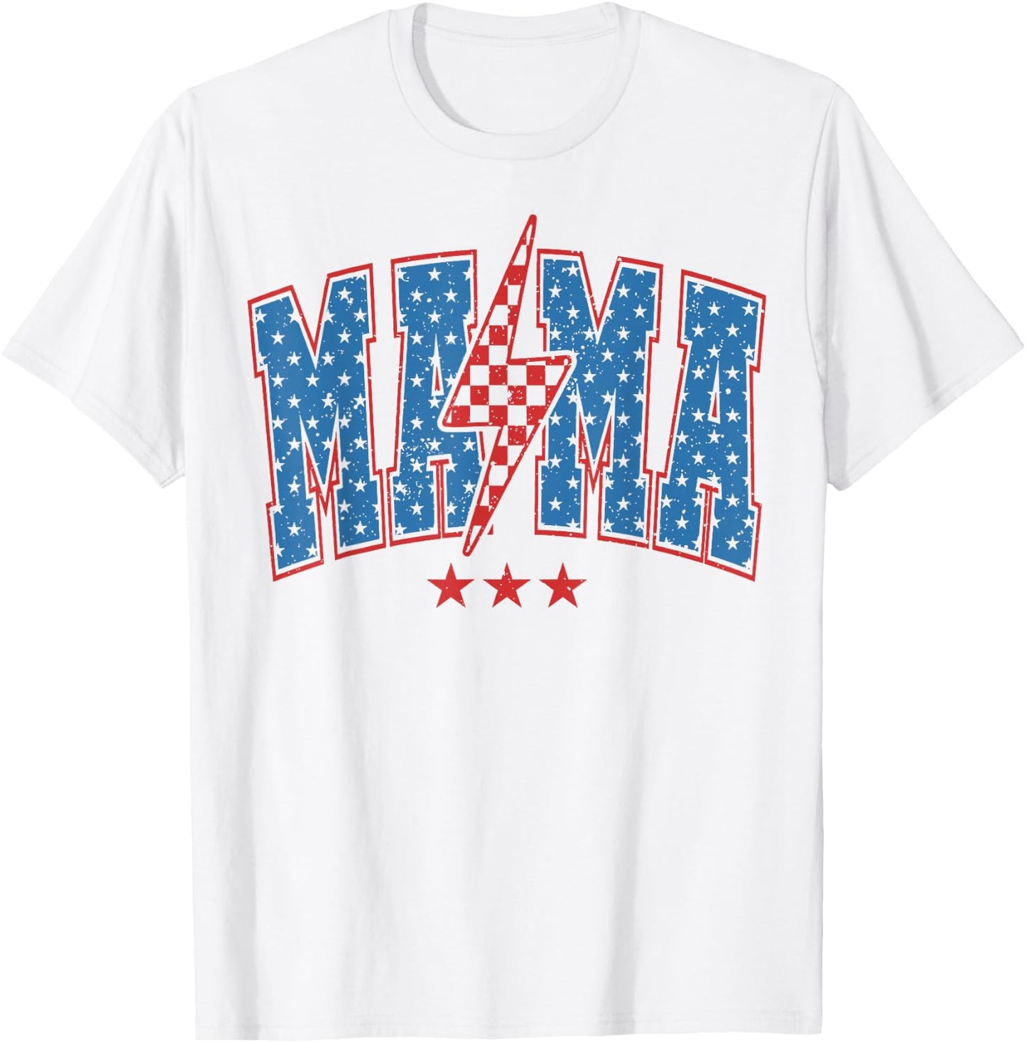 American Mama and Mini 4th of July, Mama lignting Bolt T-Shirt - T-Shirt | White