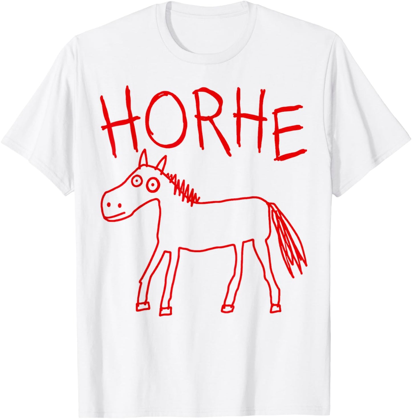 Funny Horse Meme Silly Animal Humor T-Shirt - T-Shirt | White