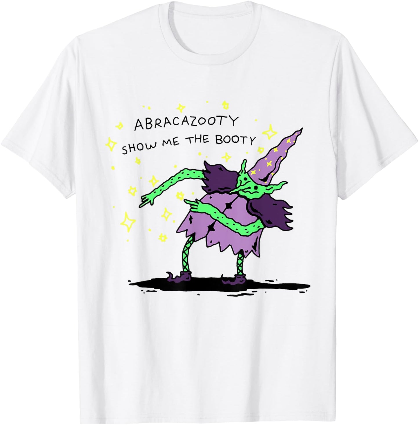 Abracazooty Show Me the Booty Funny Wizard T-Shirt - T-Shirt | White