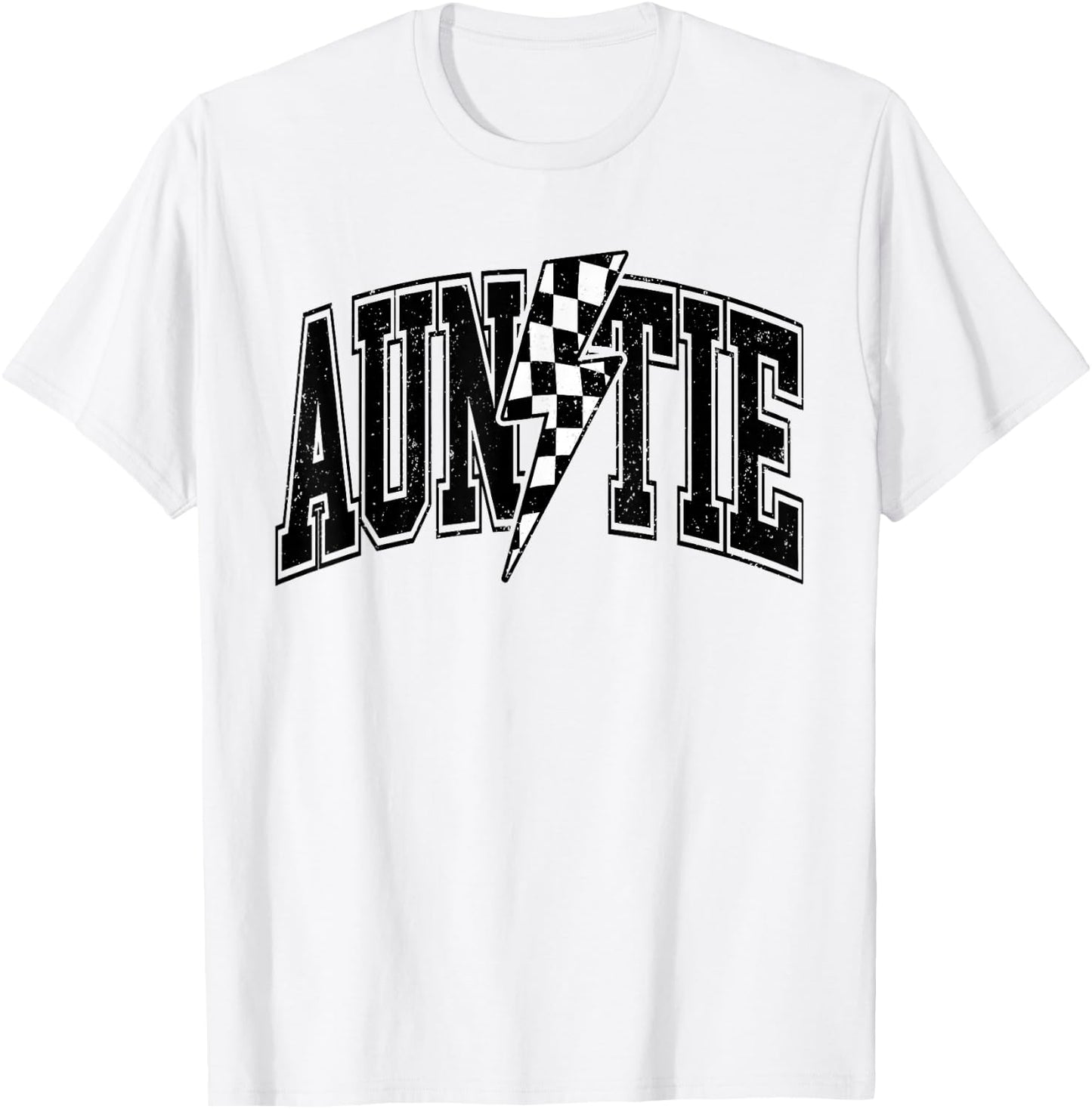 Auntie Racing Car Family Matching Birthday Party Funny Aunt T-Shirt - T-Shirt | White