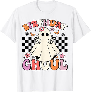 Halloween Birthday Ghoul Party Anniversary Booday Women Girl T-Shirt - T-Shirt | White
