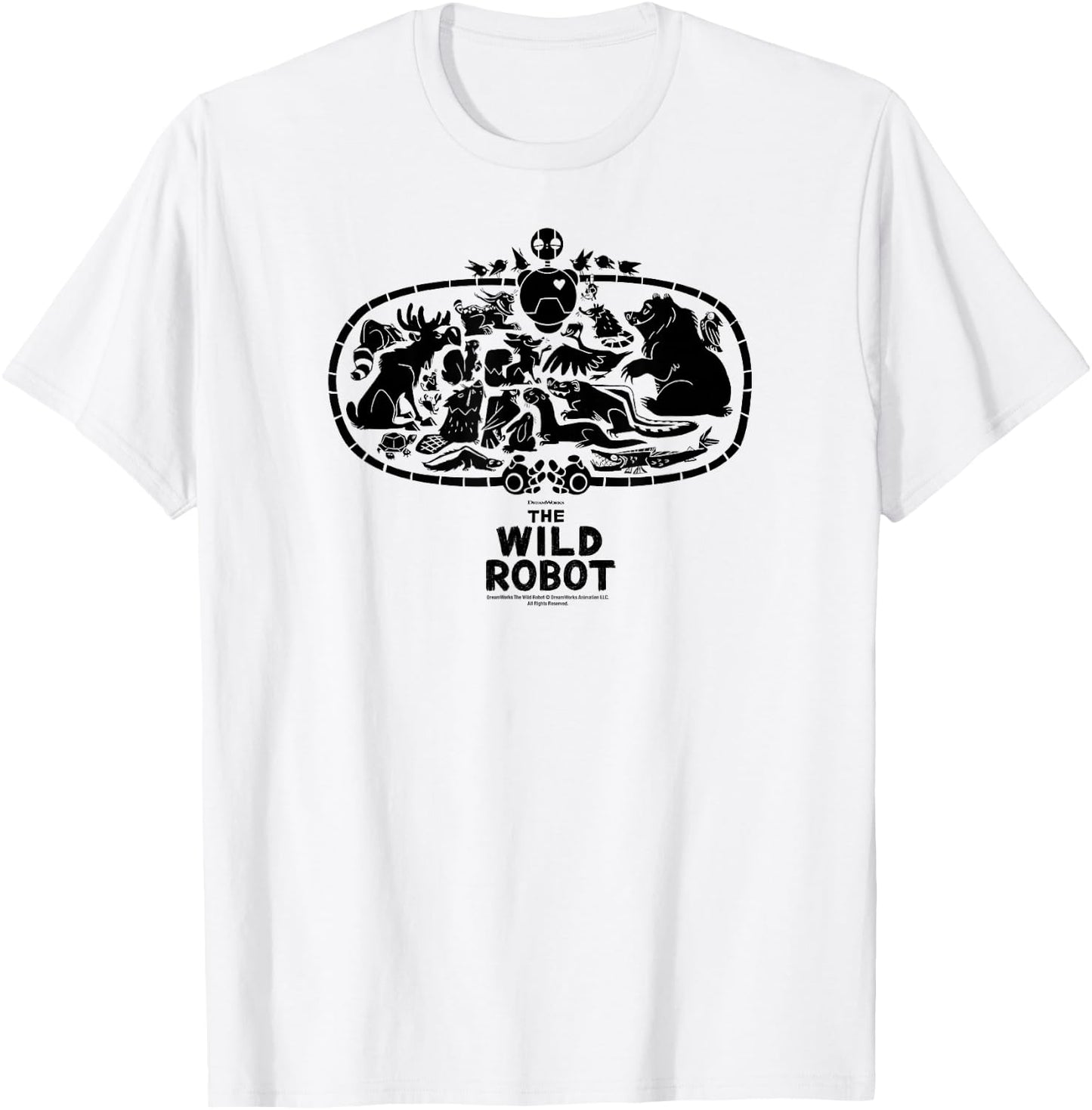 DreamWorks The Wild Robot Group Hug T-Shirt - T-Shirt | White