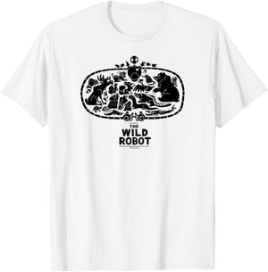 DreamWorks The Wild Robot Group Hug T-Shirt - T-Shirt | White
