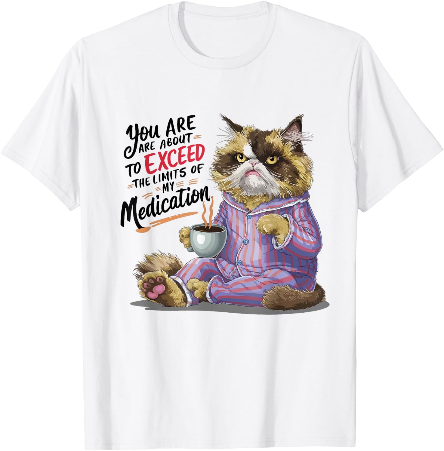 You Are About To Exceed The Limits Of My Medication Funny , Small, White T-Shirt - T-Shirt | White