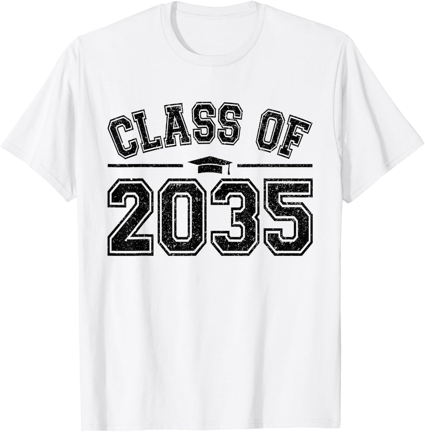 Preschool Class of 2035 Grow With Me Graduation 2035 Vintage T-Shirt - T-Shirt | White