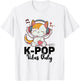 Kpop Vibes Only Merchandise Cat K-Pop Fashion Fangirls T-Shirt - T-Shirt | White
