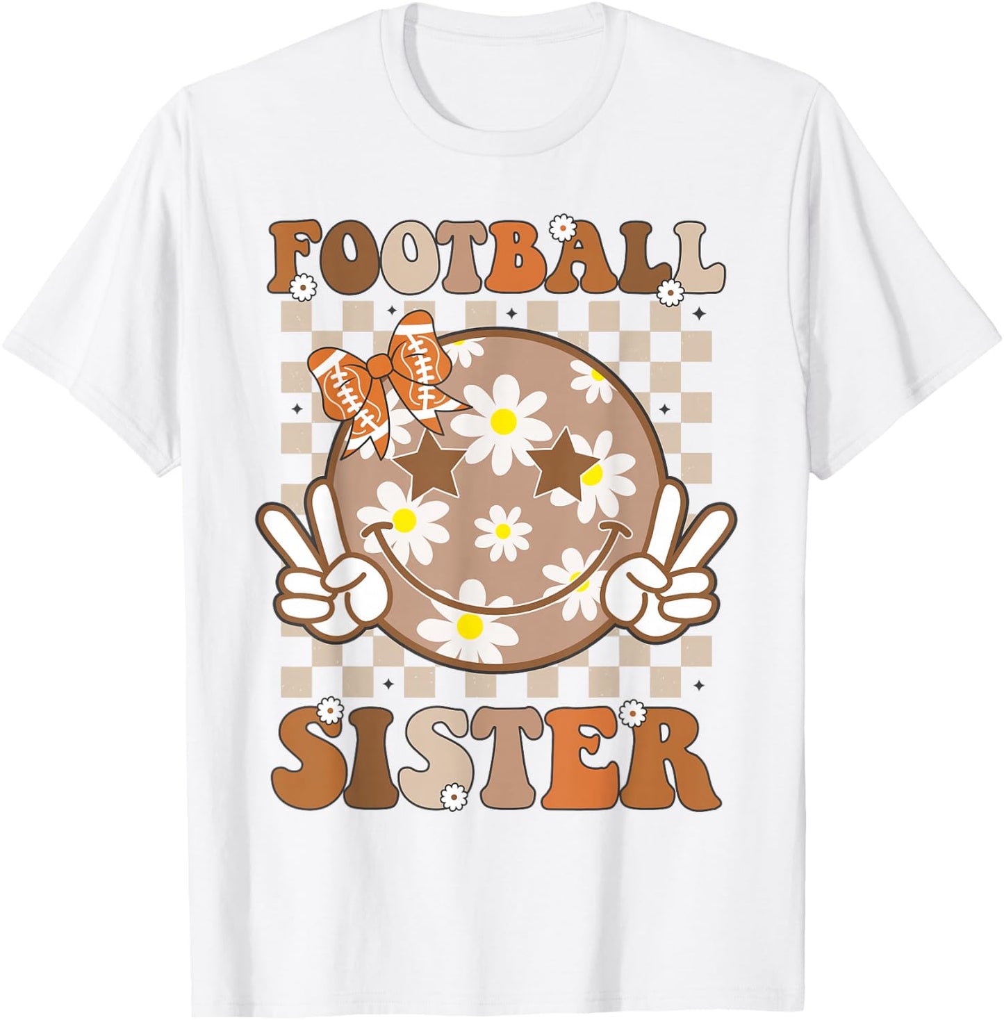 Football Sister Shirt for Girls Women Toddler Sport Lover T-Shirt - T-Shirt | White