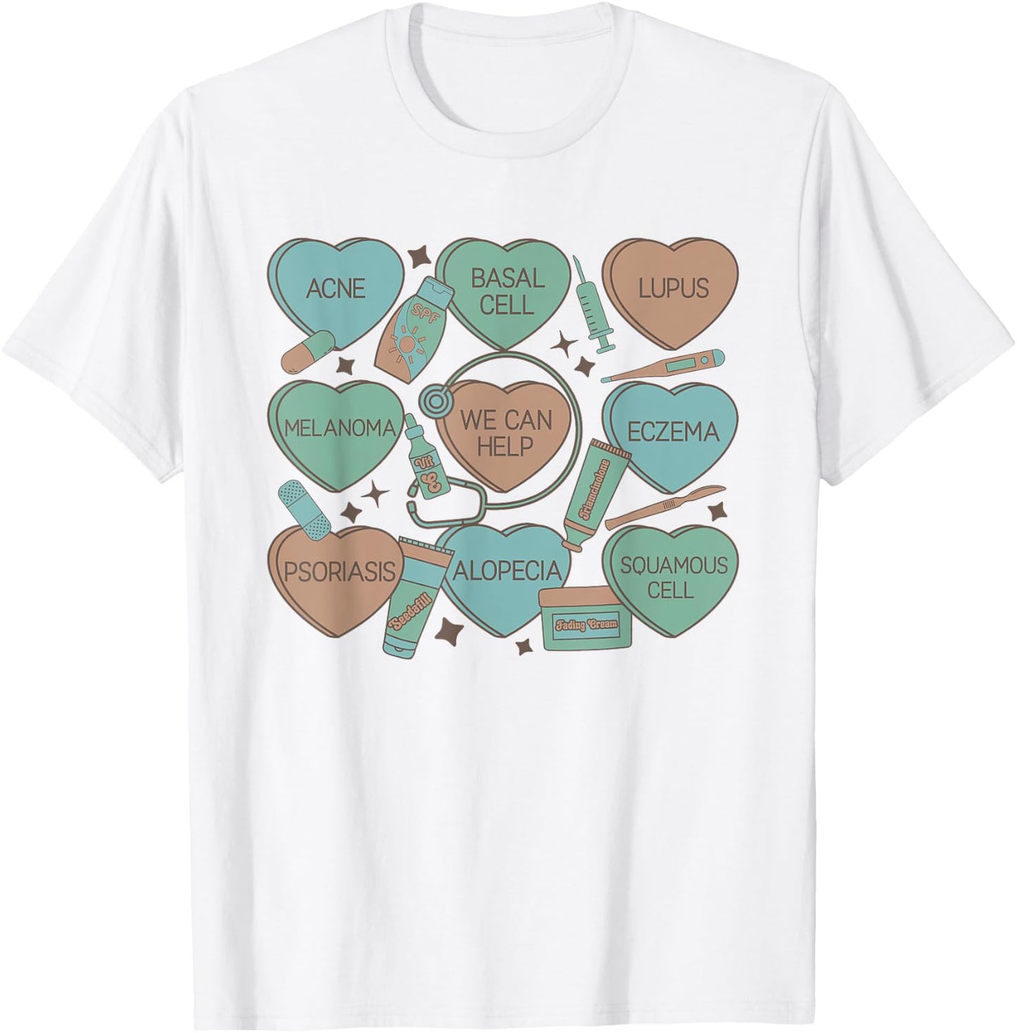 Dermatology Nurse Derm Nurse Summer Nurse Dermatologist Men Women T-Shirt - T-Shirt | White