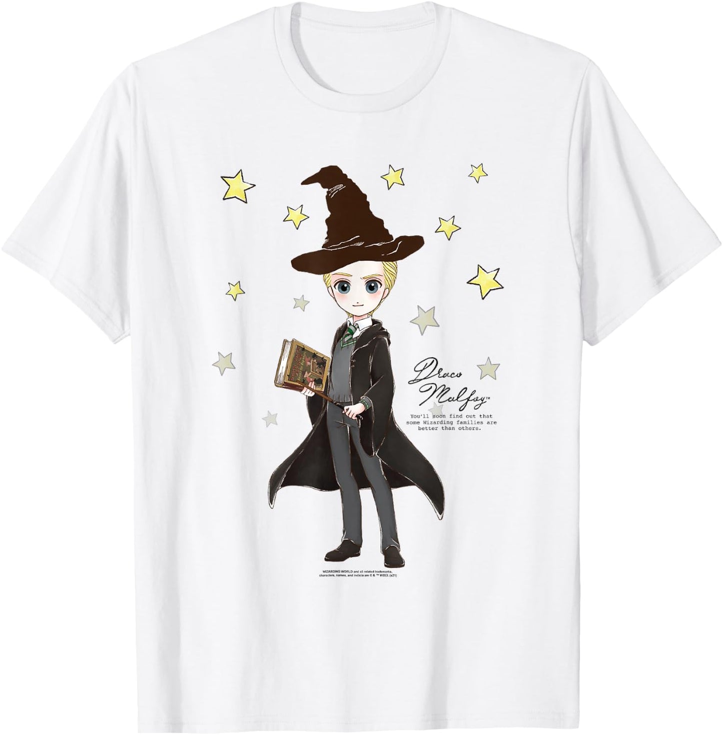 Harry Potter Draco Malfoy Quote and Stars T-Shirt - T-Shirt | White